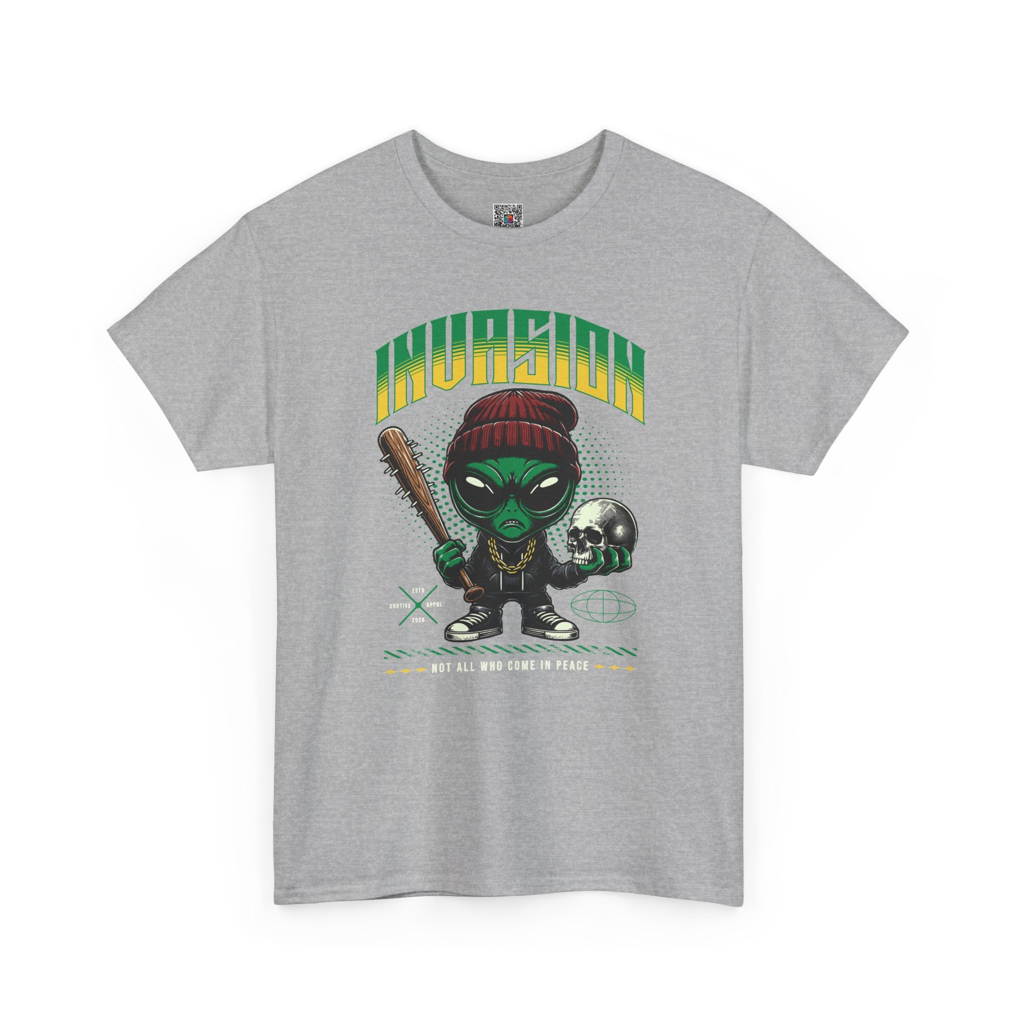 Invasion T-Shirt | Gangster Alien Streetwear Graphic Tee | Cr8tive Designs