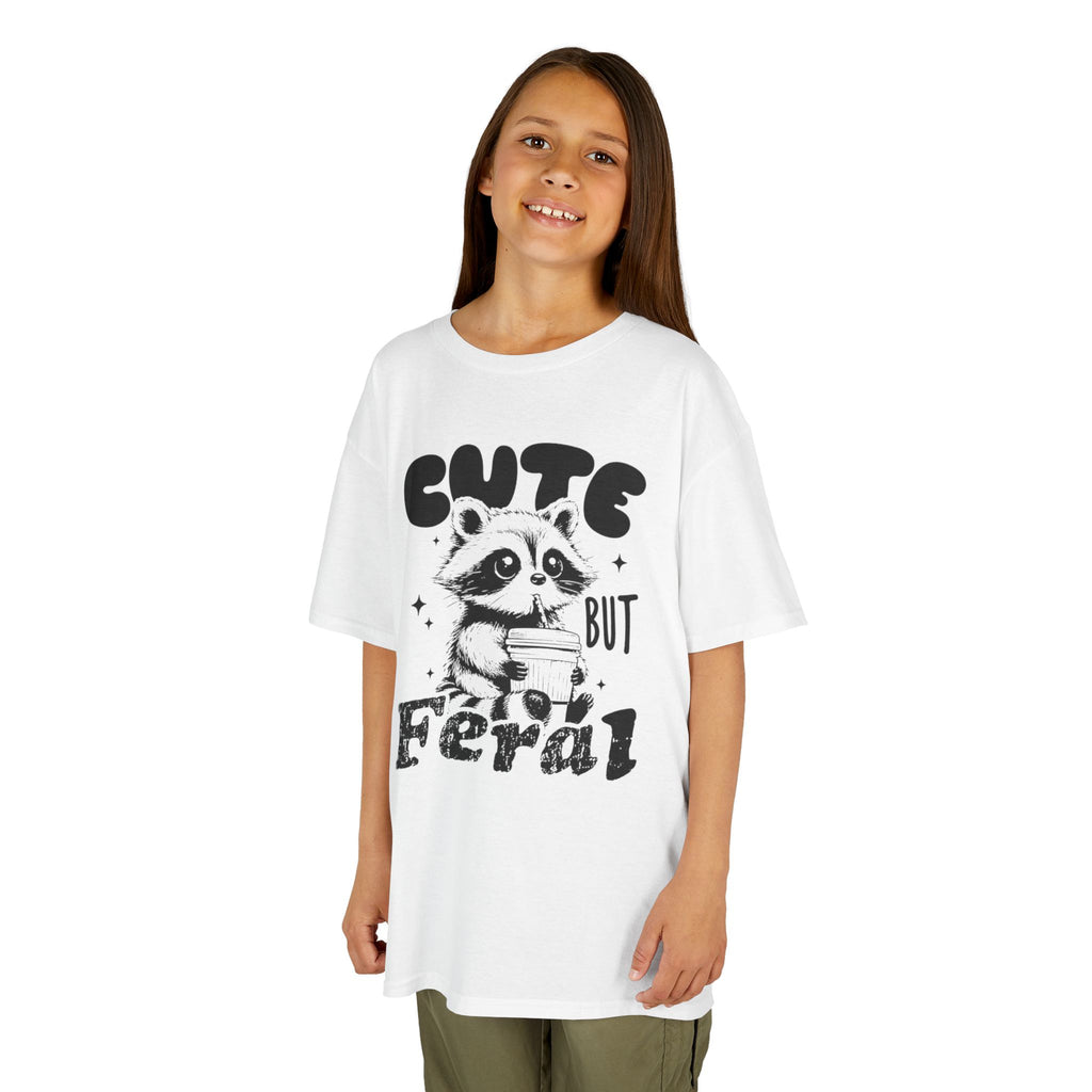 Cute but Feral Raccoon | Funny Kids Animal T-Shirt | Cr8tive Designs