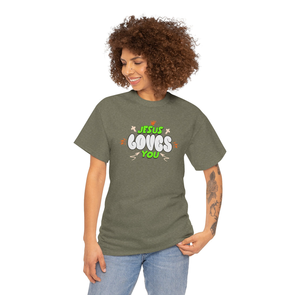 Jesus Loves You T-Shirt | Retro Bubble Gospel Tee | Cr8tive Designs