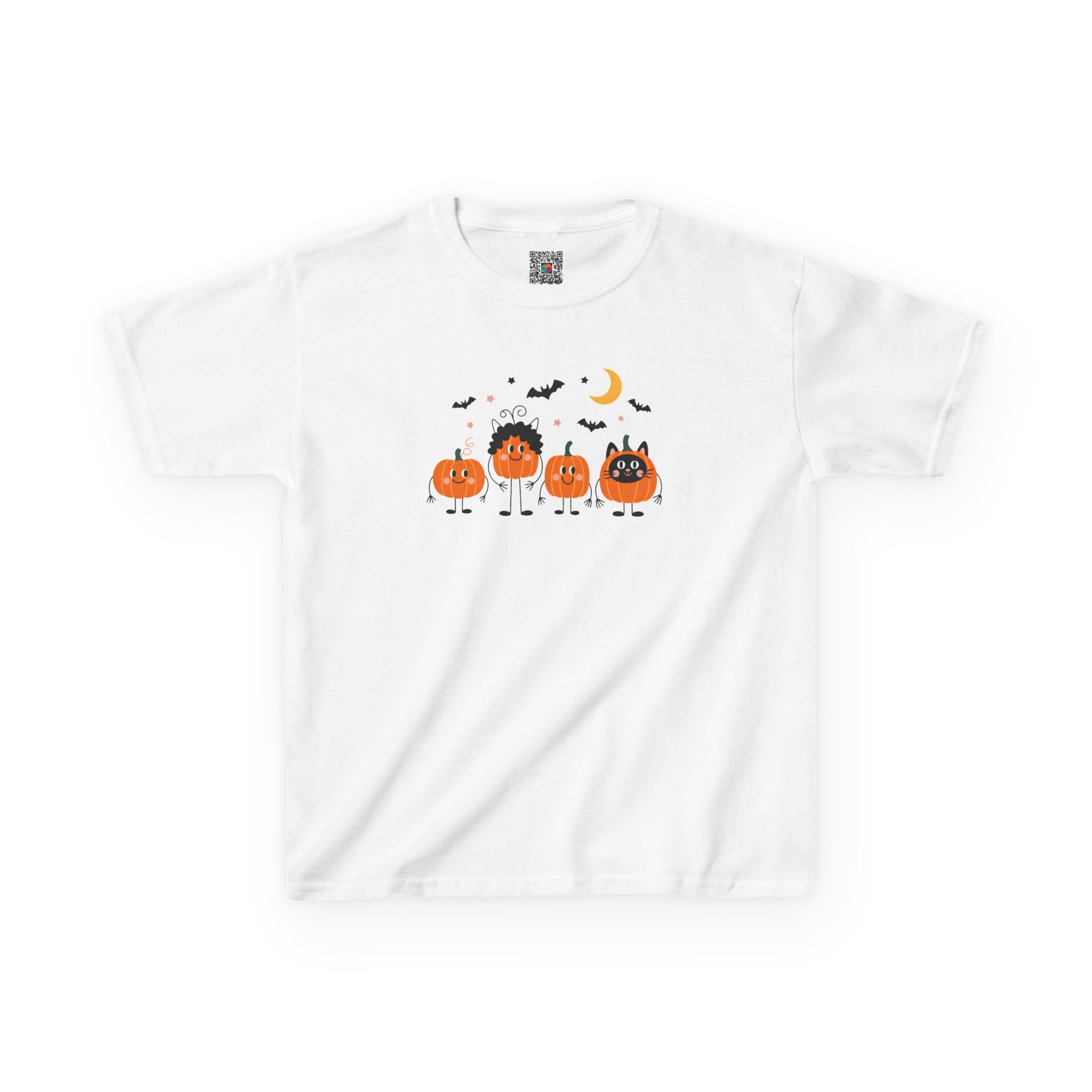 Cute Pumpkin Costumes Kids Tee | Fun Halloween Pumpkin Cat Youth T-Shirt | Cr8tive Designs