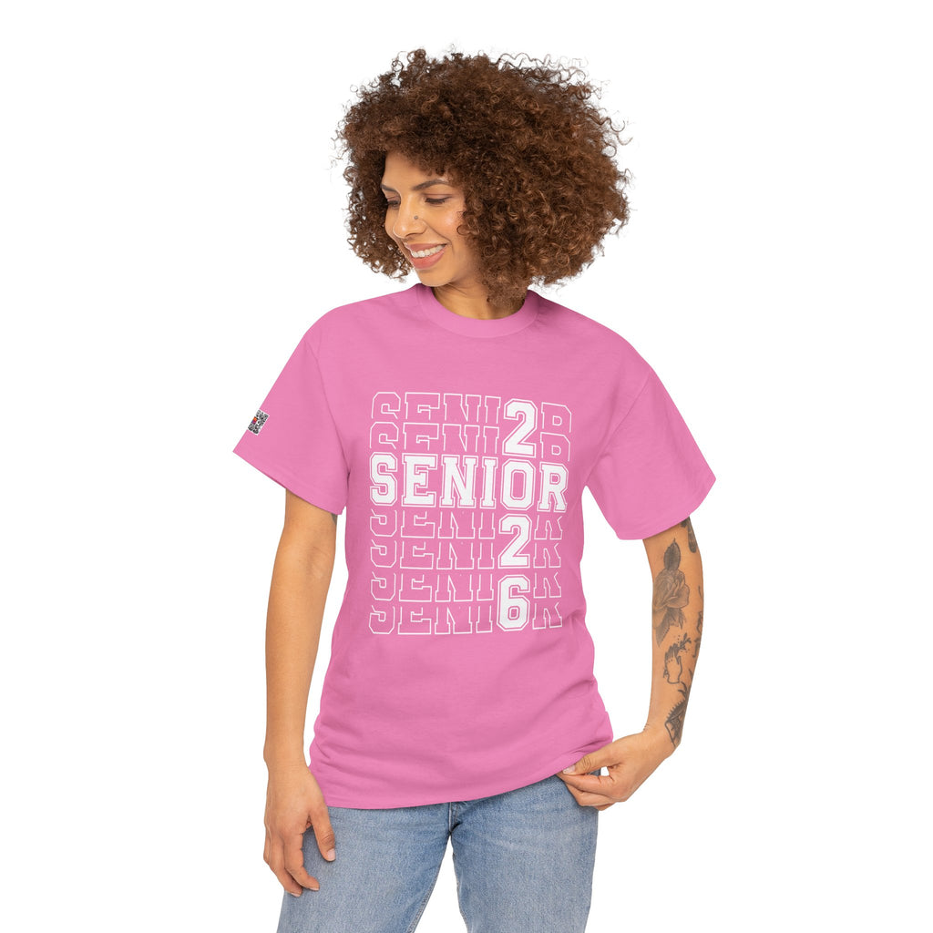Senior 2026 Stacked Graphic T-Shirt | Bold Graduation Tee | Unisex Senior Year Shirt | Cr8tive Designs