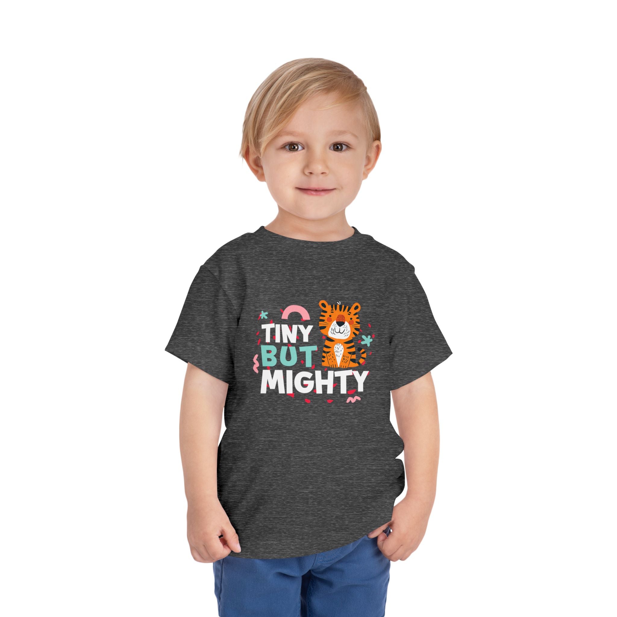 Tiny But Mighty Tee | Cute Kids Tiger Graphic T-Shirt | Cr8tive Designs