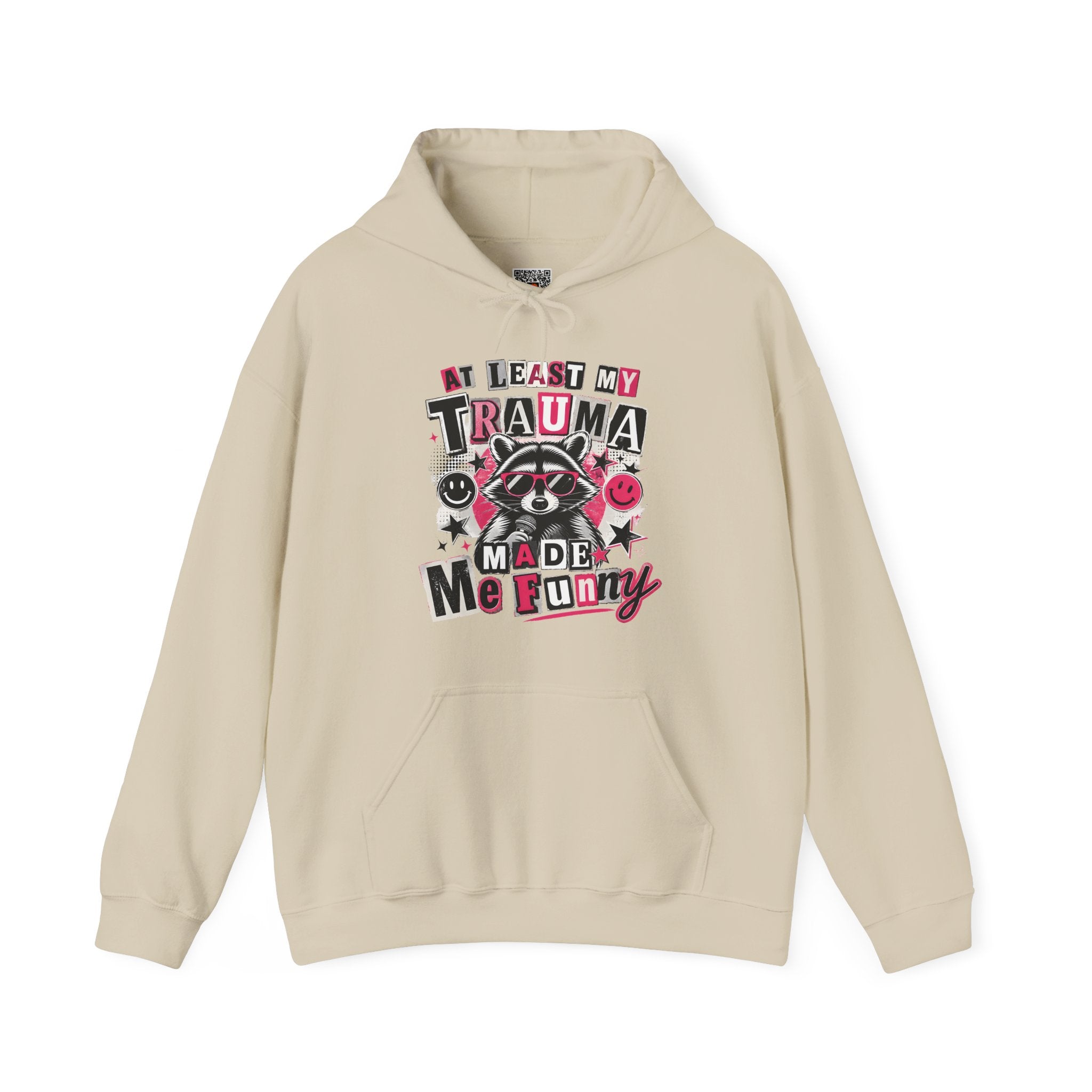 At Least My Trauma Made Me Funny | Sarcastic Raccoon Hoodie | Cr8tive Designs