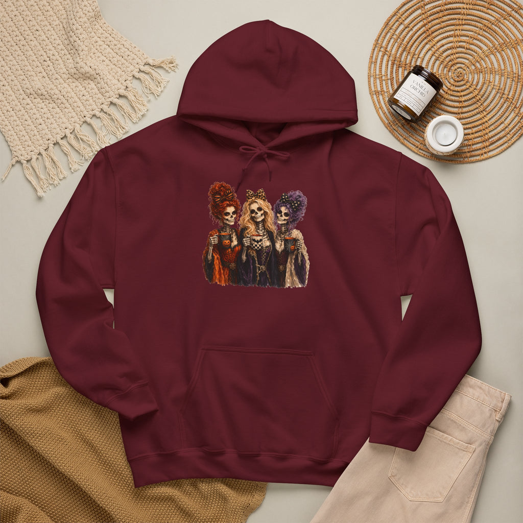 Skeleton Witch Sisters Graphic Hoodie | Cr8tive Designs