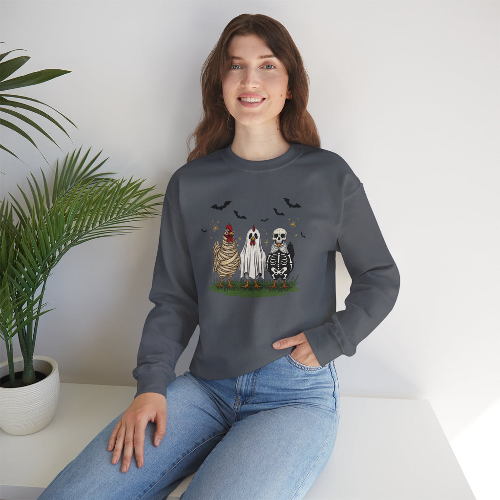 Halloween Chicken Costume Sweatshirt | Funny Spooky Season Crewneck | Cr8tive Designs