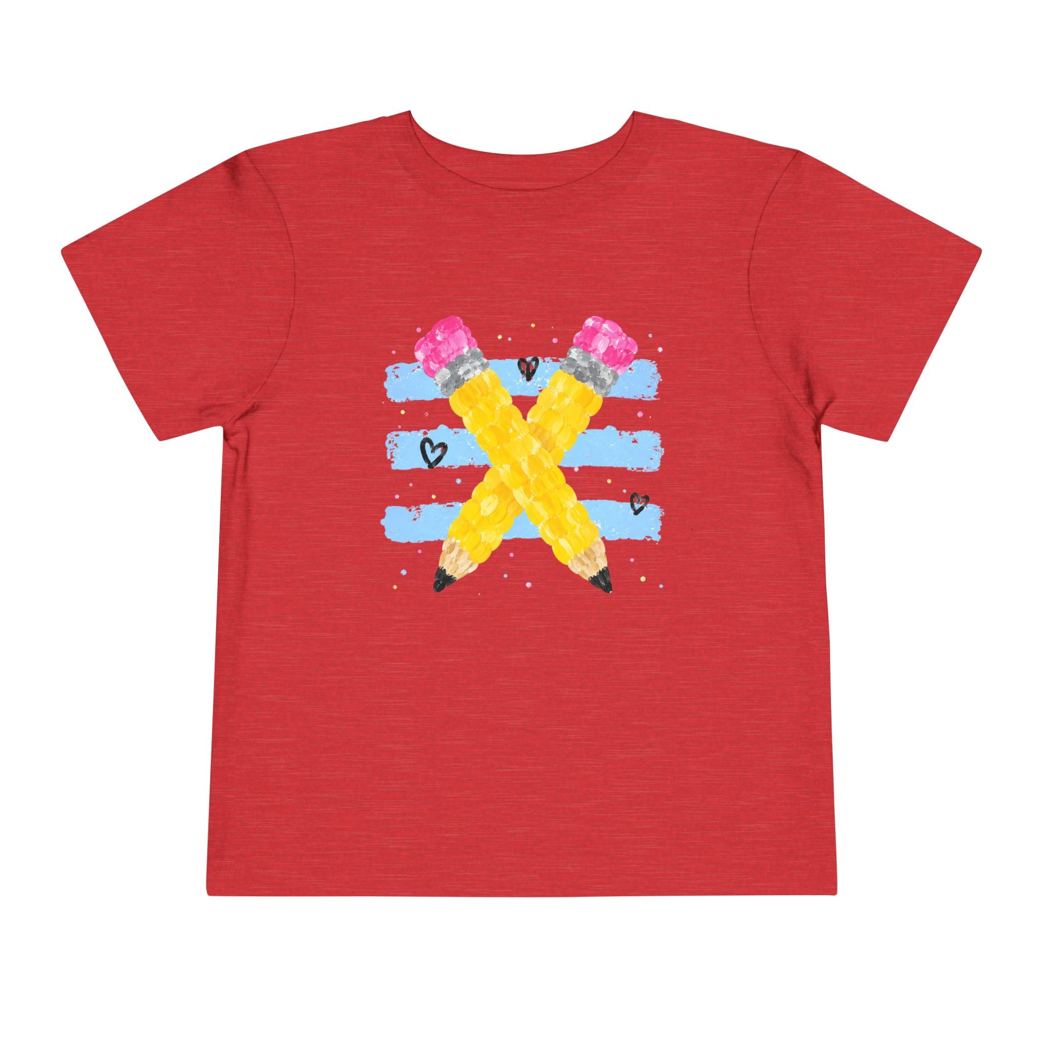 Pencil Love Toddler Tee | Colorful Back-to-School T-Shirt | Cr8tive Designs