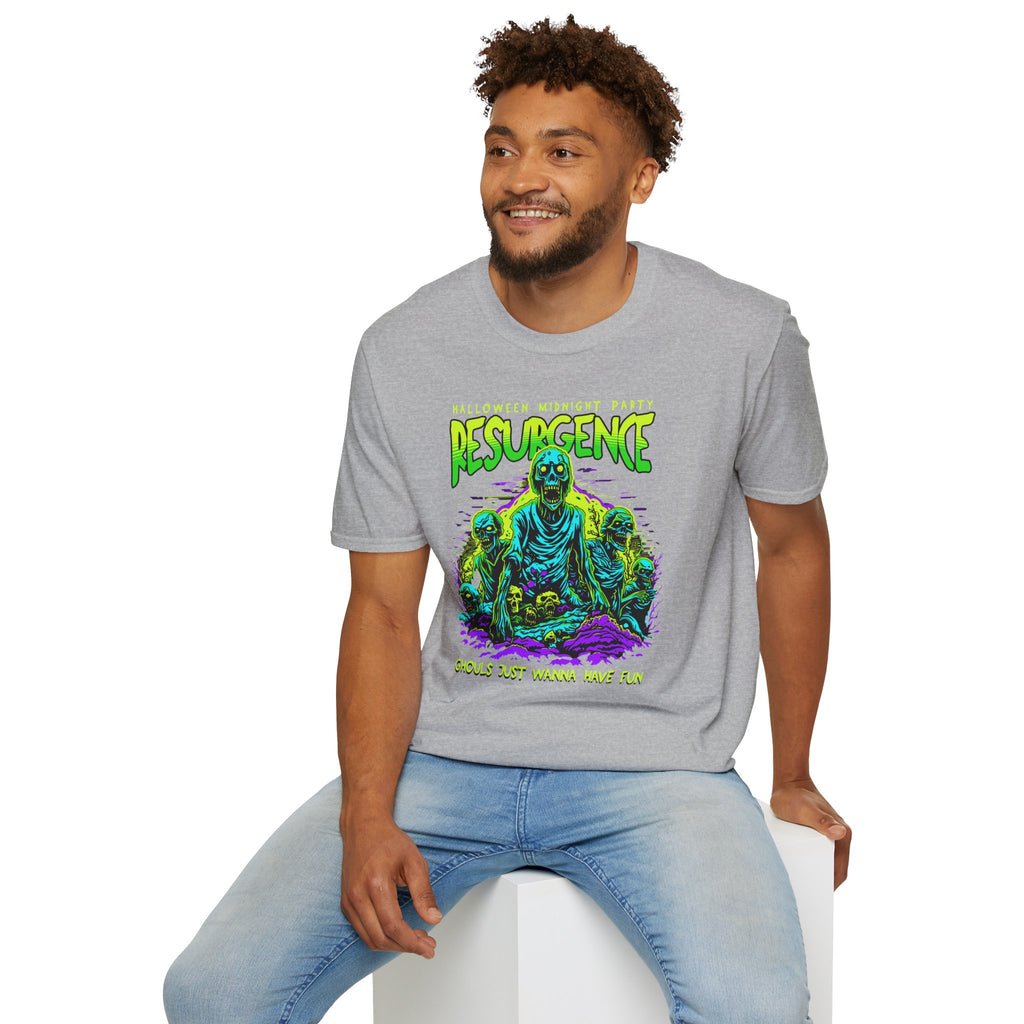 Resurgence Zombie Graphic T-Shirt | Neon Horror Halloween Tee | Cr8tive Designs