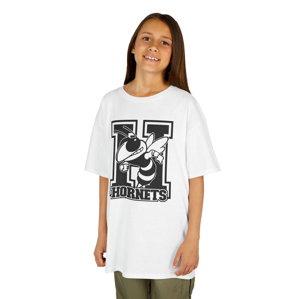 Hornets Letter H Mascot Youth T-Shirt | School Spirit Mascot Tee | Cr8tive Designs