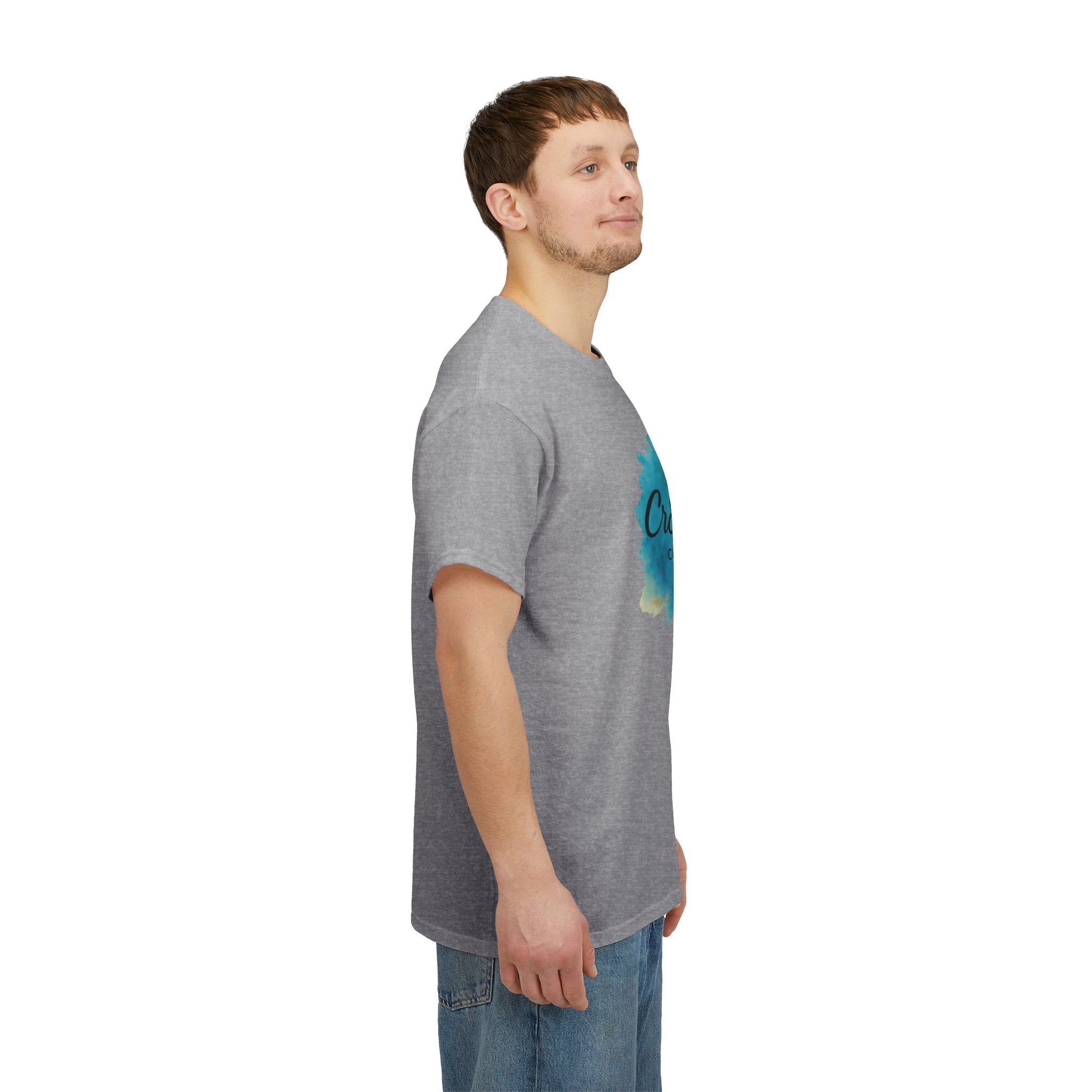 Watercolor Splash T‑Shirt — "Cr8tive Designs" Custom Printing Logo Tee