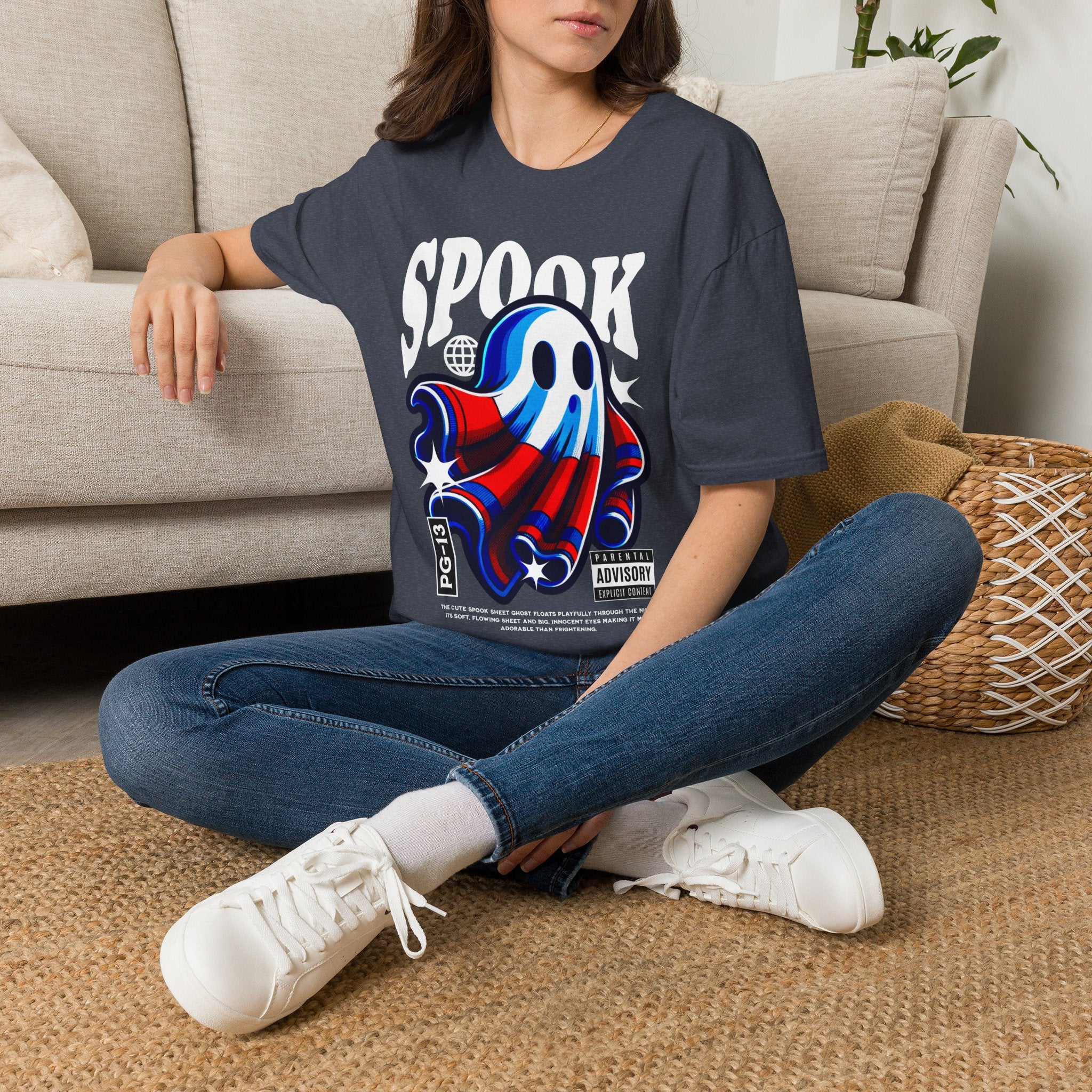 Spooky Retro Ghost T-Shirt | "SPOOK" Graphic Halloween Tee | Cr8tive Designs