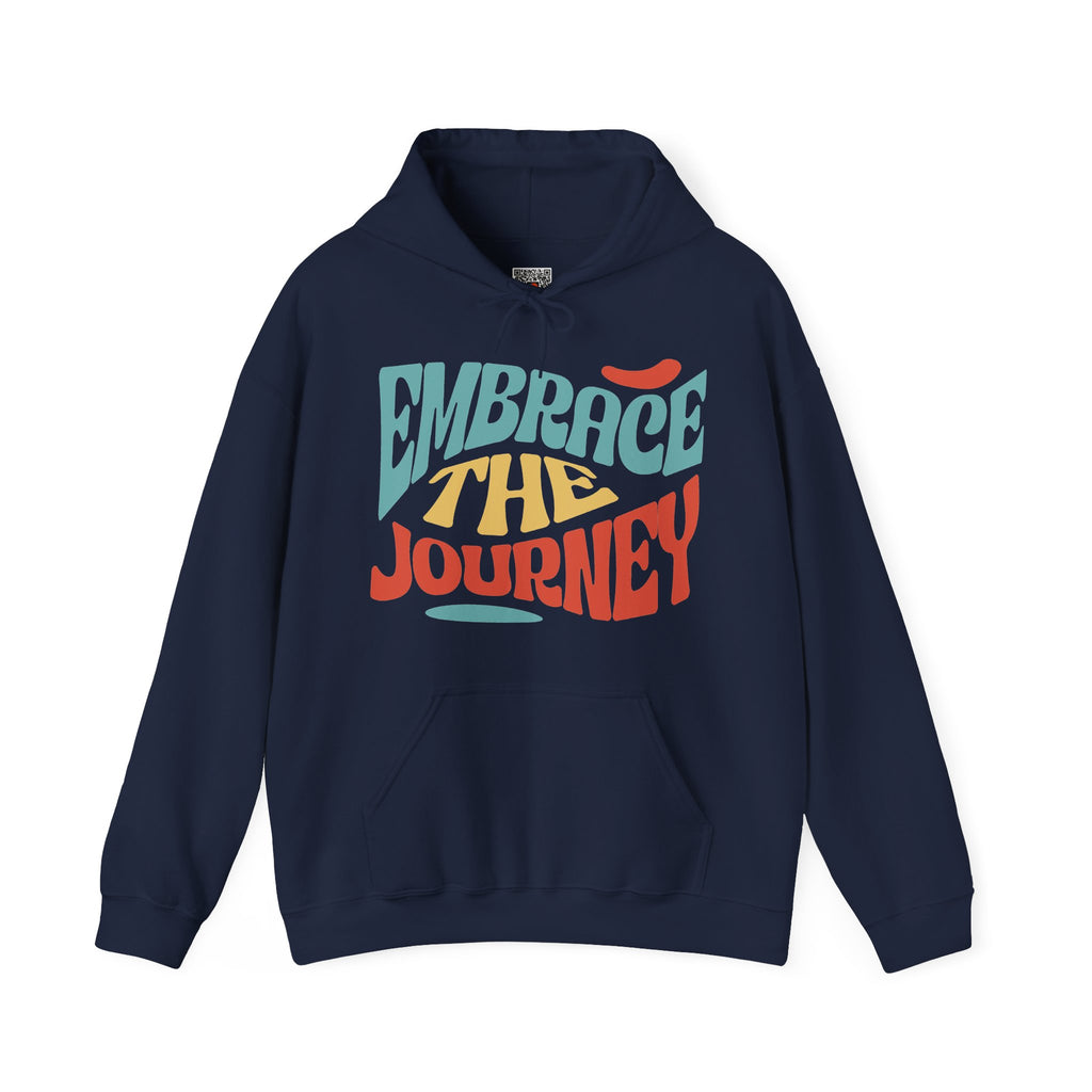 Embrace the Journey | Colorful Retro Motivational Hoodie | Cr8tive Designs