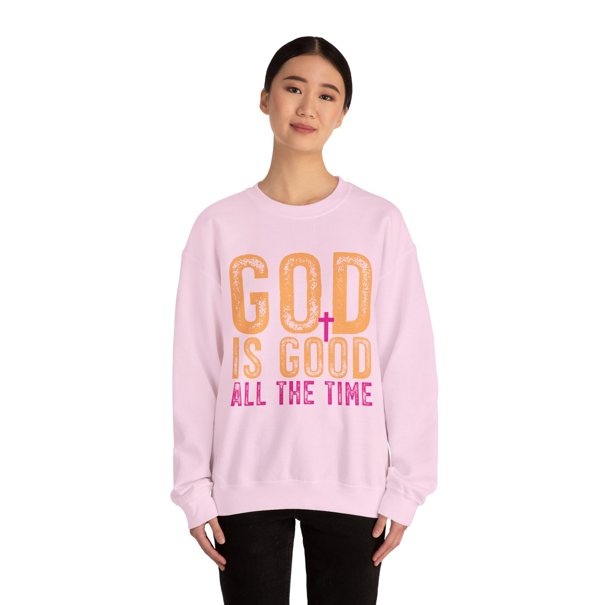 God Is Good All The Time – Inspirational Christian Faith Sweatshirt | Cr8tive Designs
