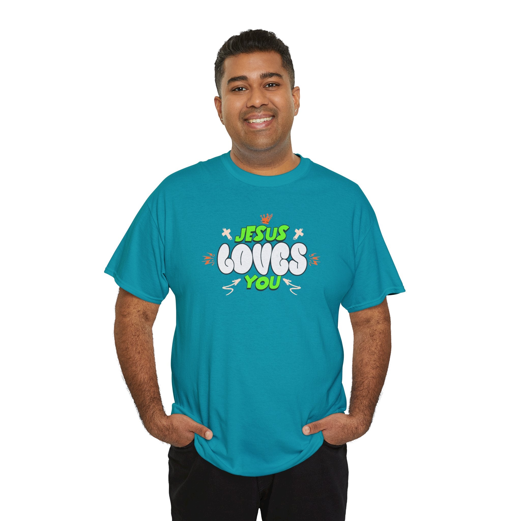Jesus Loves You T-Shirt | Retro Bubble Gospel Tee | Cr8tive Designs