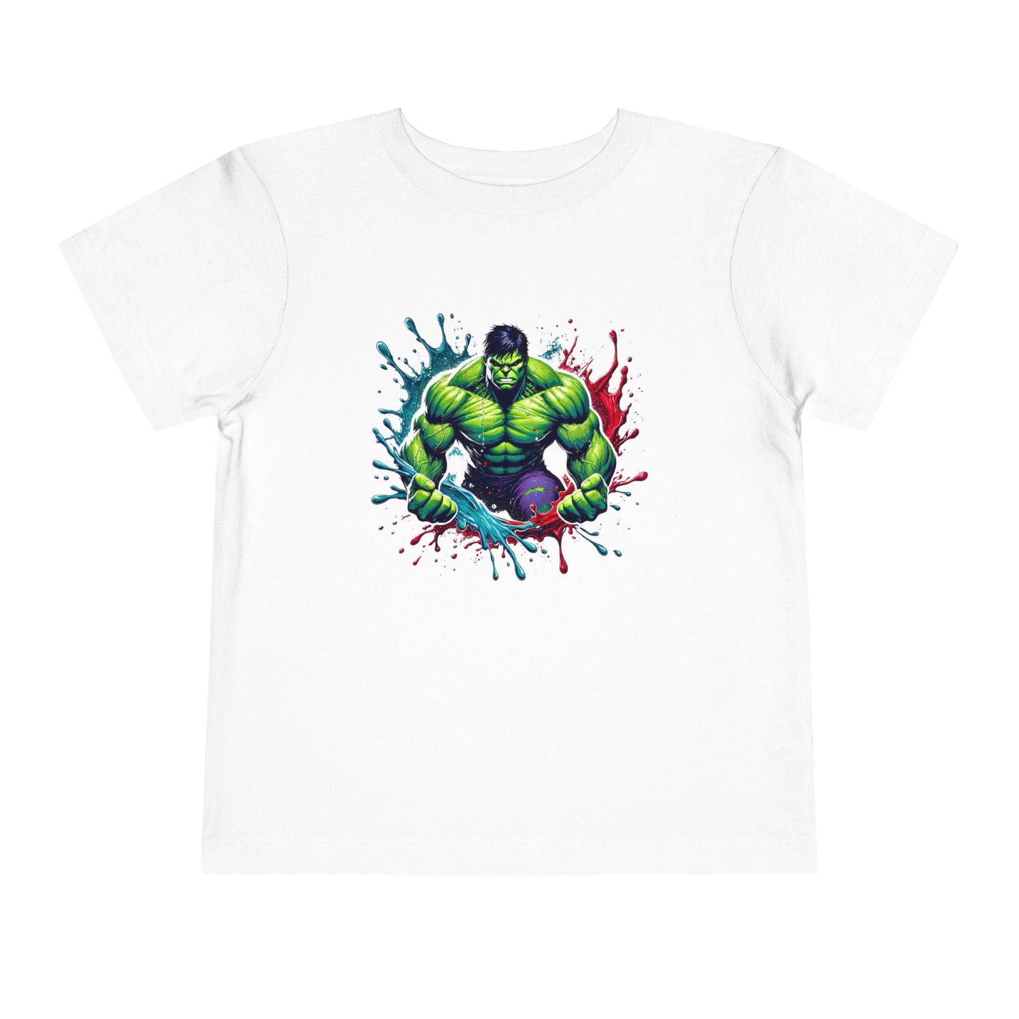 Green Rage Superhero Toddler Tee | Comic-Inspired Action T-Shirt | Cr8tive Designs