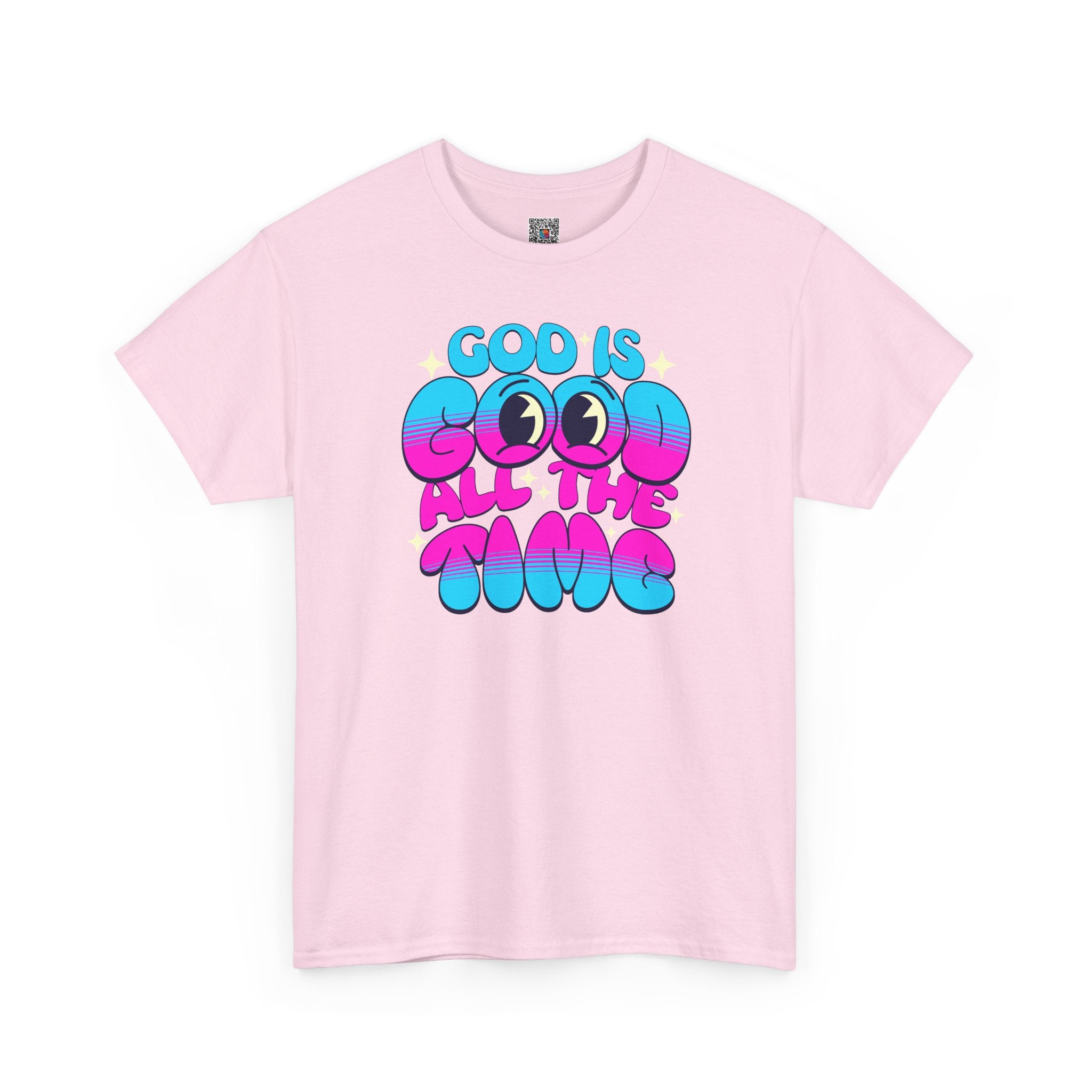 God Is Good All The Time T‑Shirt | Retro Bubble Letter Faith Tee | Cr8tive Designs