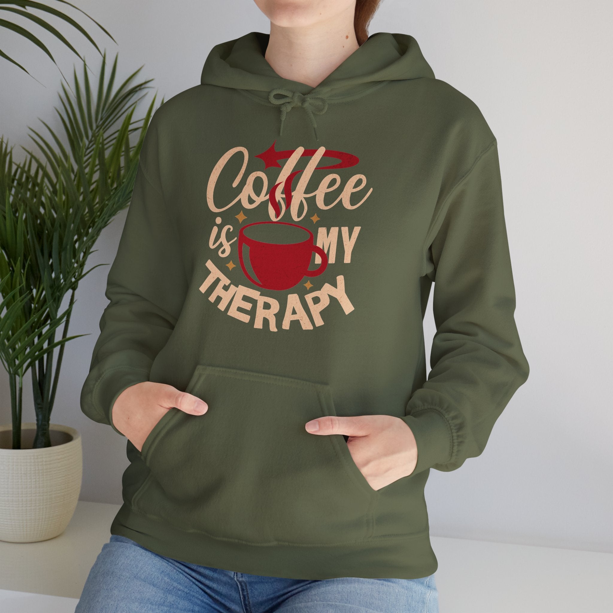 Coffee Is My Therapy | Funny Coffee Lover Hoodie | Cr8tive Designs