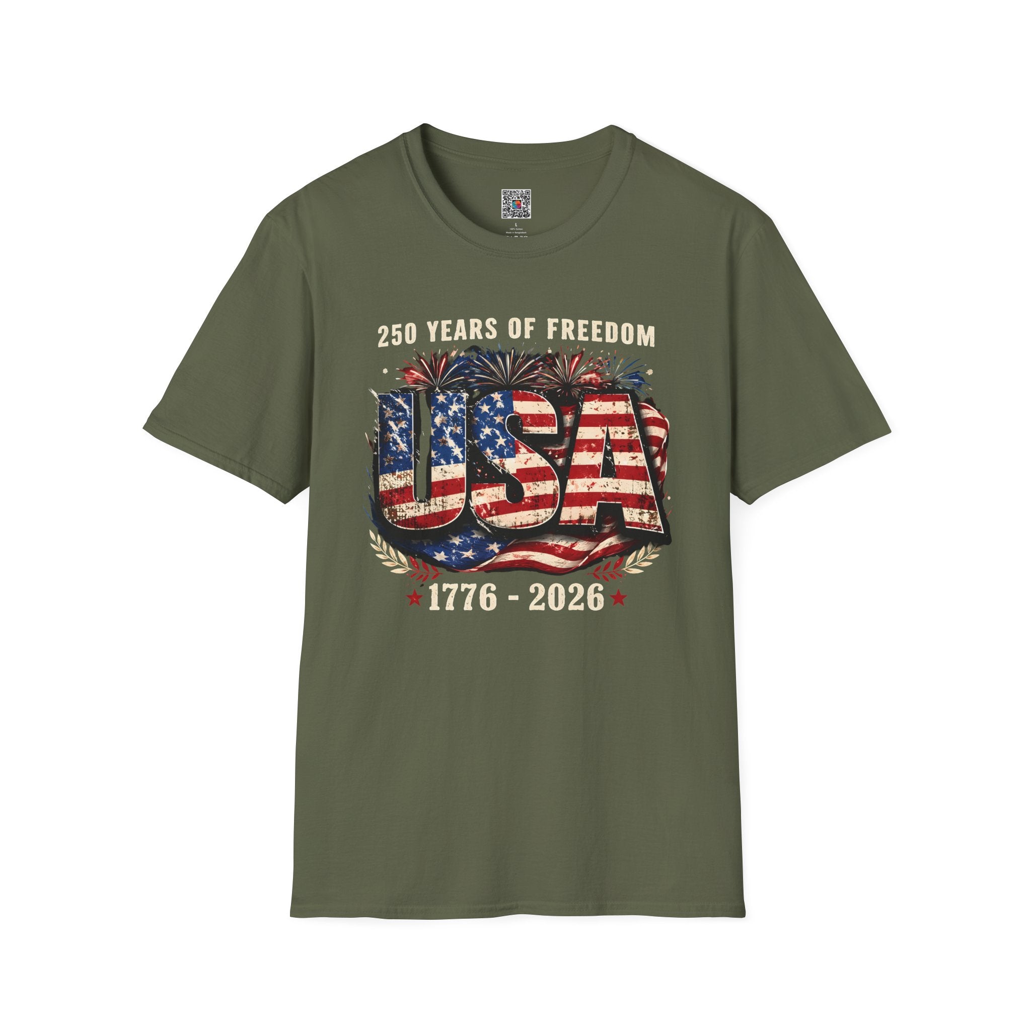 250 Years of Freedom | Rustic Patriotic USA Flag Design | Cr8tive Designs
