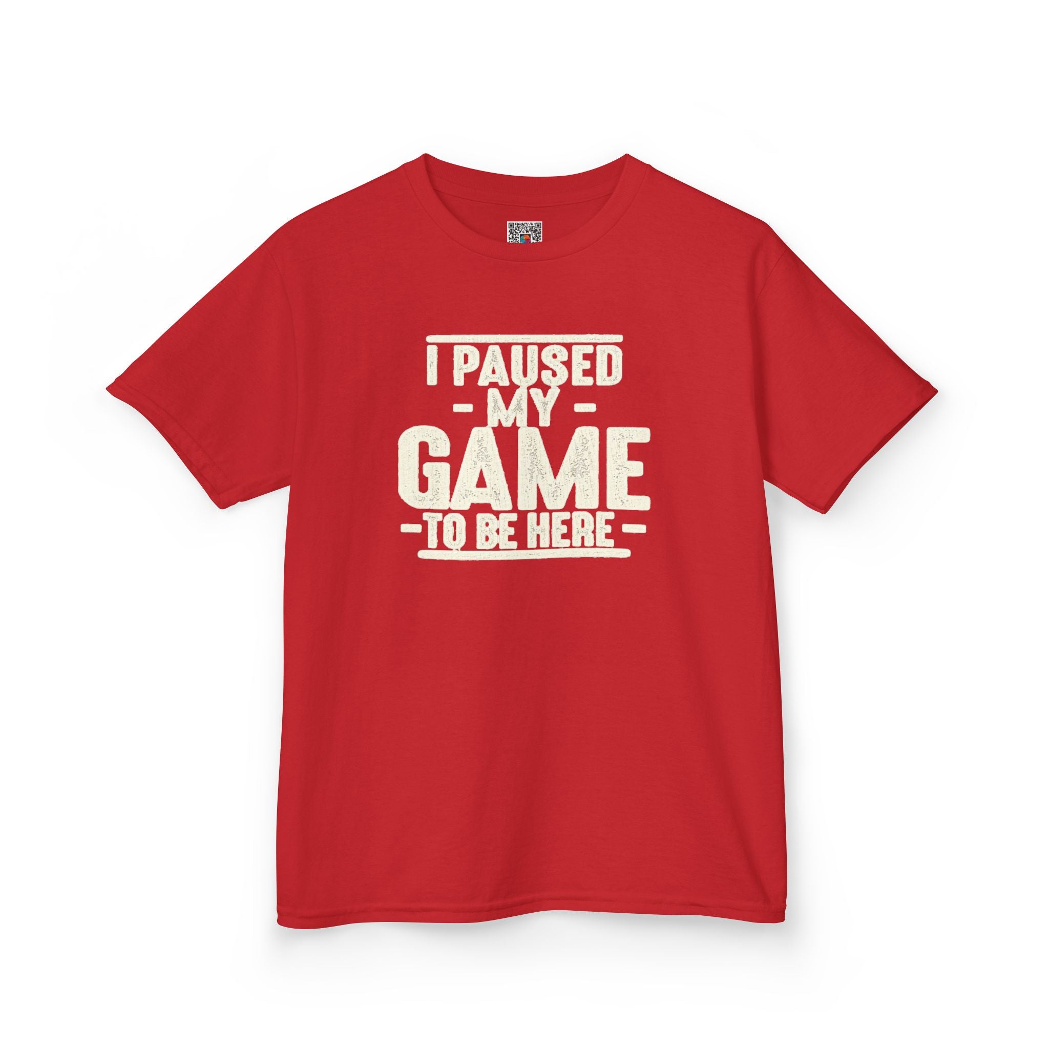 I Paused My Game to Be Here | Funny Youth Gamer T-Shirt | Cr8tive Designs