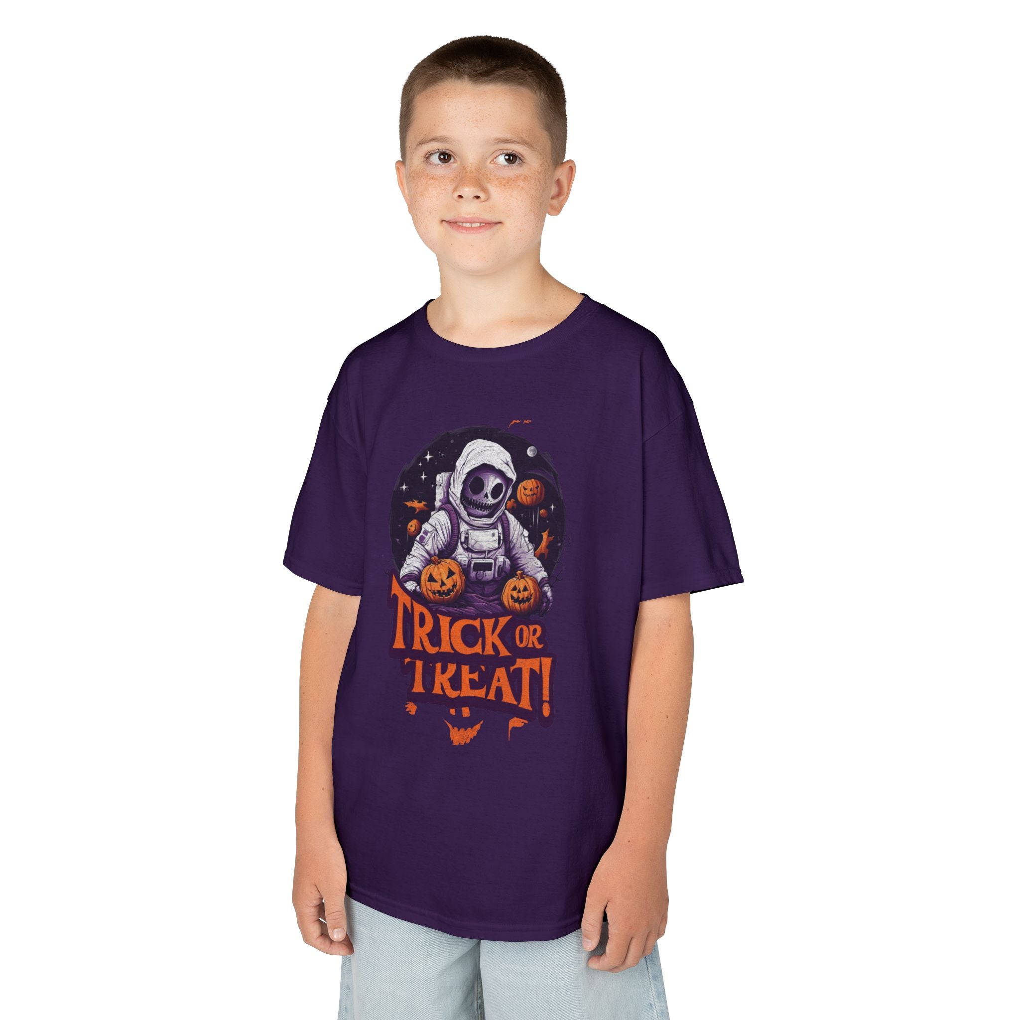 Kids Halloween 'Trick or Treat' Astronaut T‑Shirt | Cr8tive Designs