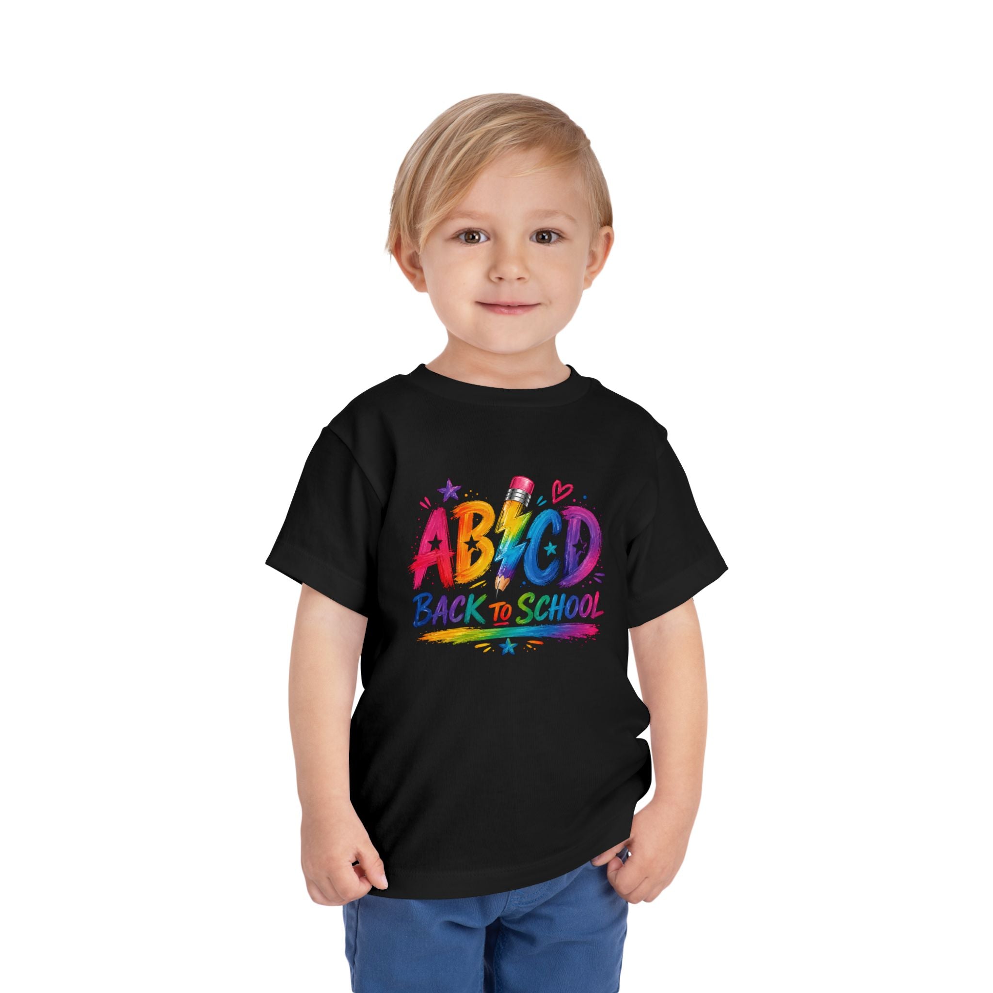 ABC Back to School | Colorful Pencil Toddler T-Shirt | Cr8tive Designs