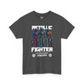 Metallic Fighter T-Shirt | Futuristic Cyber Soldier Graphic Tee | Sci-Fi Warrior Design | Cr8tive Designs