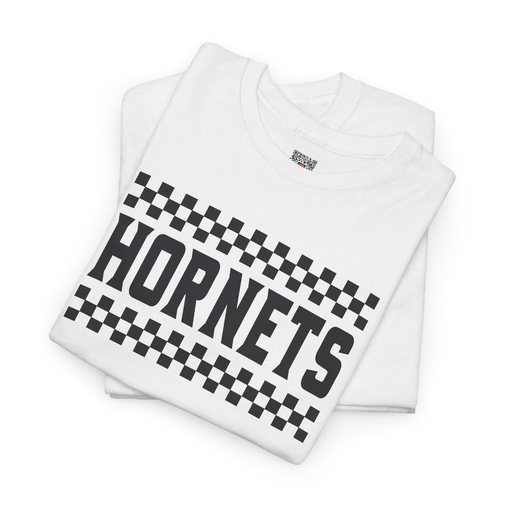 Checkered Hornets Adult T-Shirt | School Spirit Mascot Tee | Cr8tive Designs
