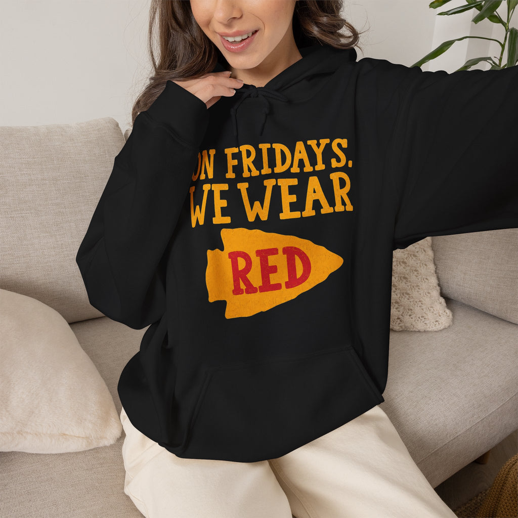 On Fridays We Wear Red | Kansas City Football Hoodie | Cr8tive Designs