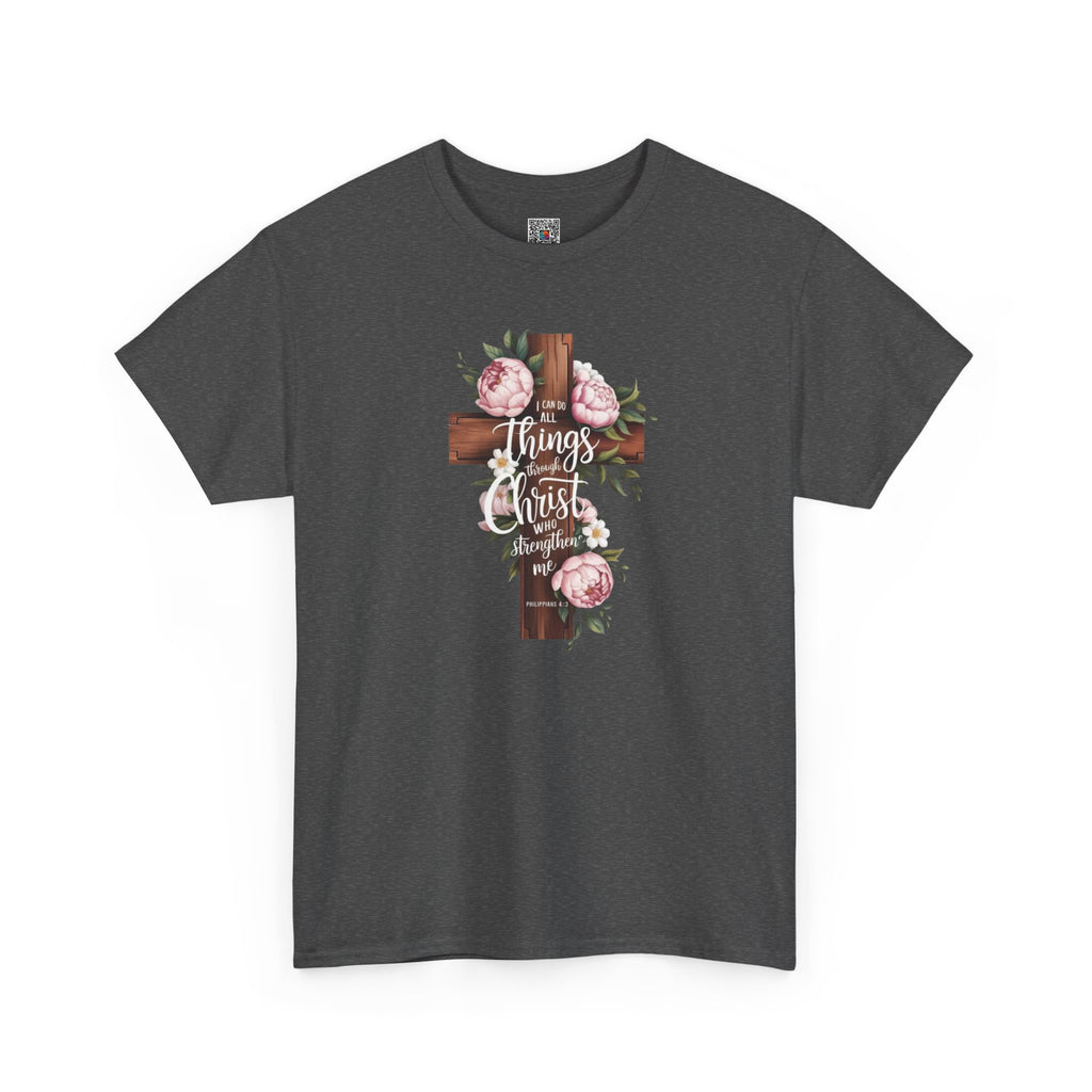 All Things Through Christ Inspirational T-Shirt/Cr8tive Designs