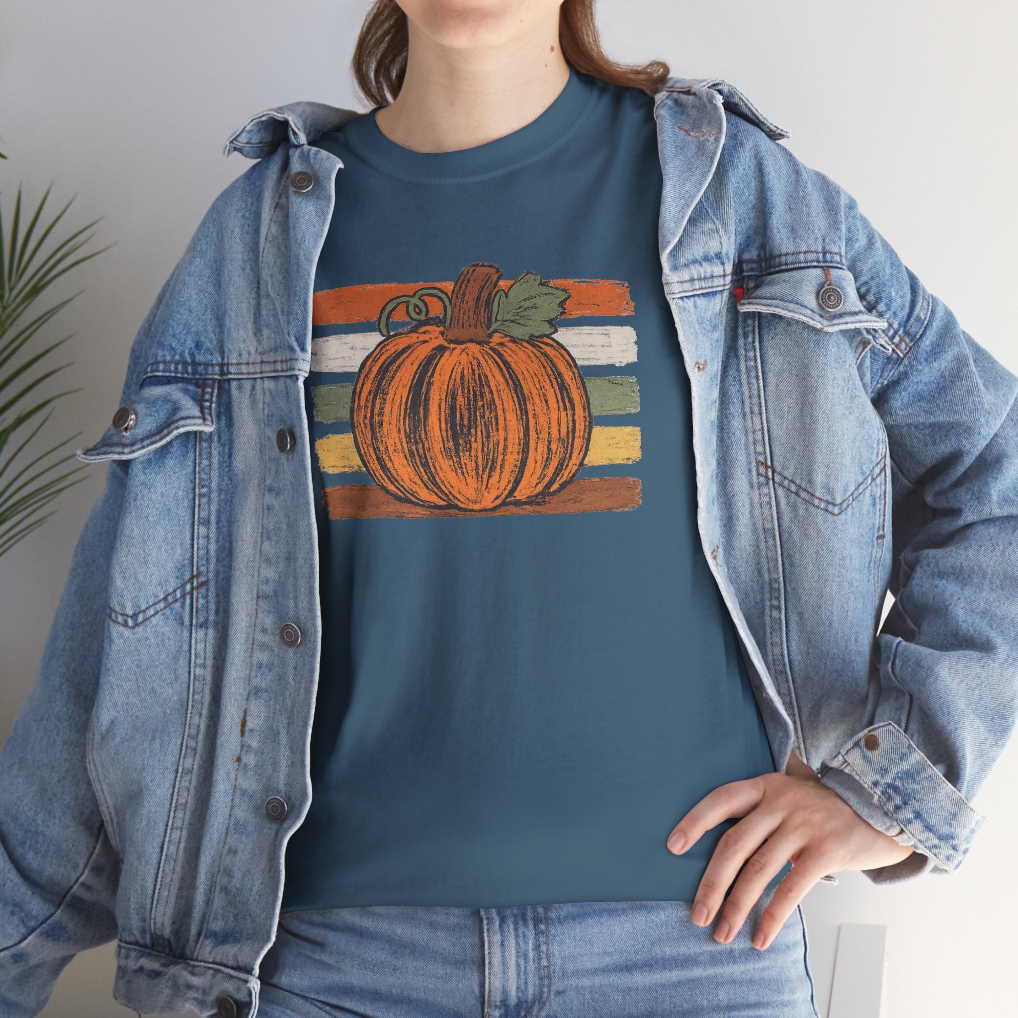 Vintage Retro Pumpkin Sketch Tee | Distressed Fall T-Shirt | Cr8tive Designs
