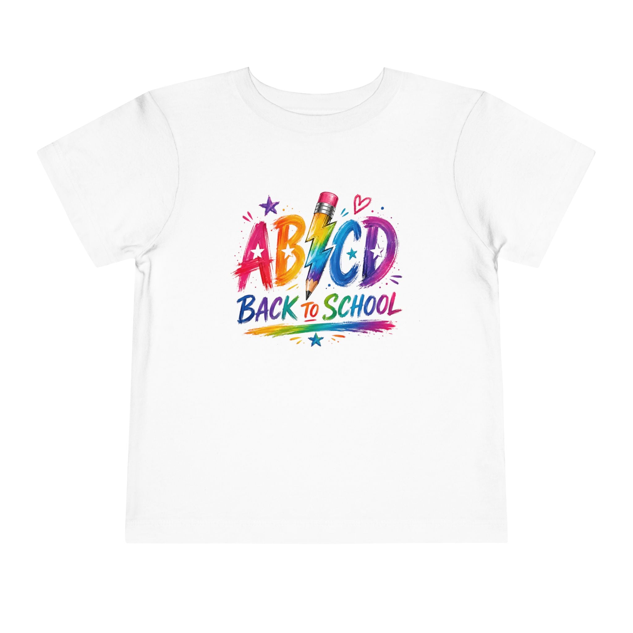 ABC Back to School | Colorful Pencil Toddler T-Shirt | Cr8tive Designs