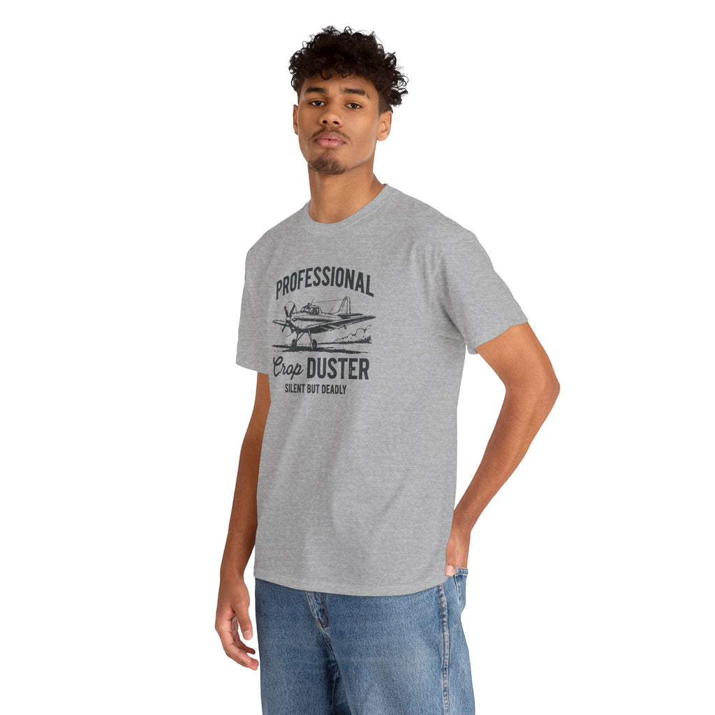 Professional Crop Duster T-Shirt | Funny Airplane Humor Dad Joke Tee | Cr8tive Designs