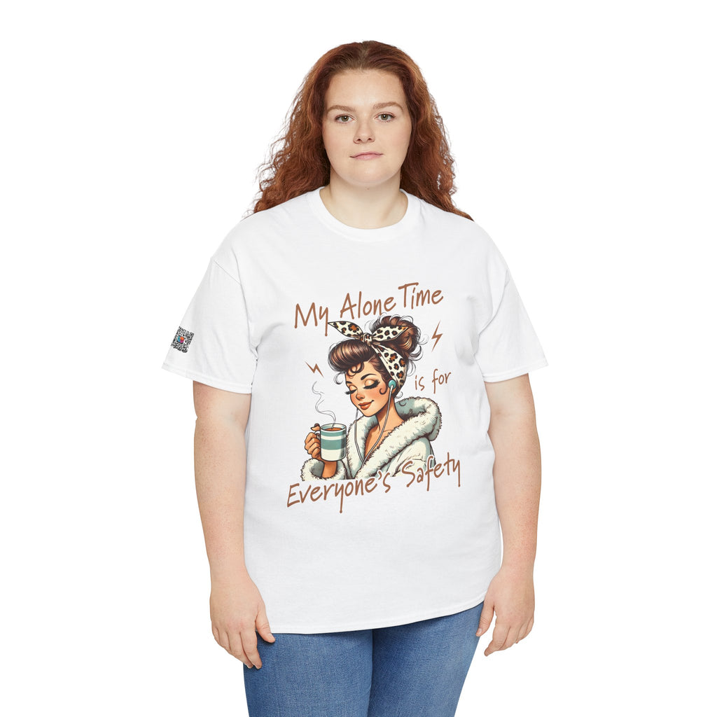 My Alone Time Is for Everyone’s Safety Graphic Tee – Funny Mom Life Shirt, Coffee Humor, Retro Style | Cr8tive Designs