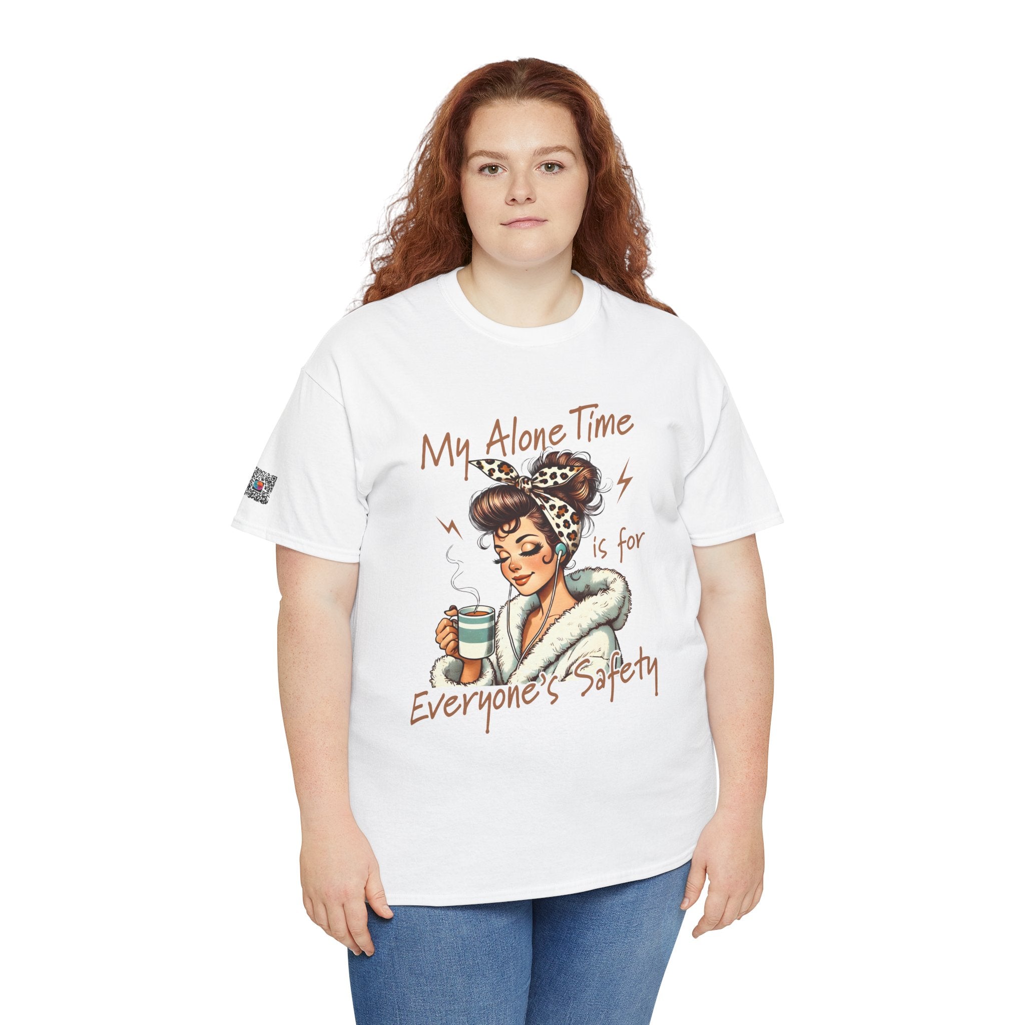 My Alone Time Is for Everyone’s Safety Graphic Tee – Funny Mom Life Shirt, Coffee Humor, Retro Style | Cr8tive Designs