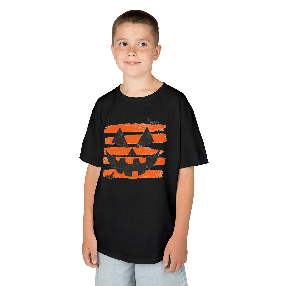 Spooky Jack O Lantern Tee | Youth Halloween Graphic T-Shirt | Cr8tive Designs
