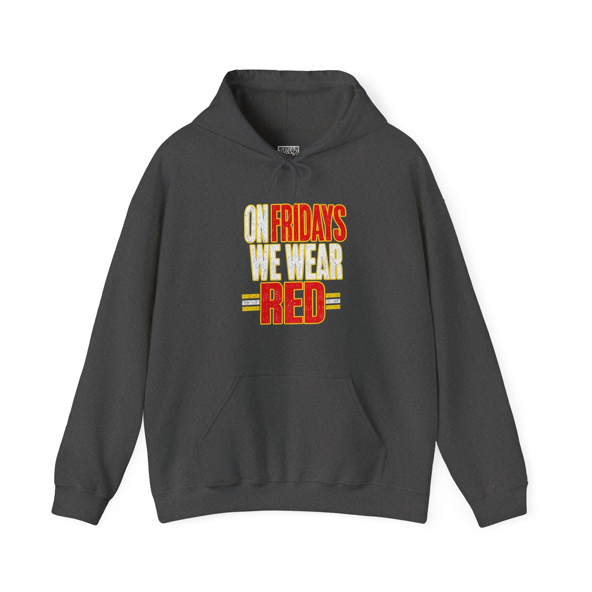 On Fridays We Wear Red | Distressed Football Fan Hoodie | Cr8tive Designs