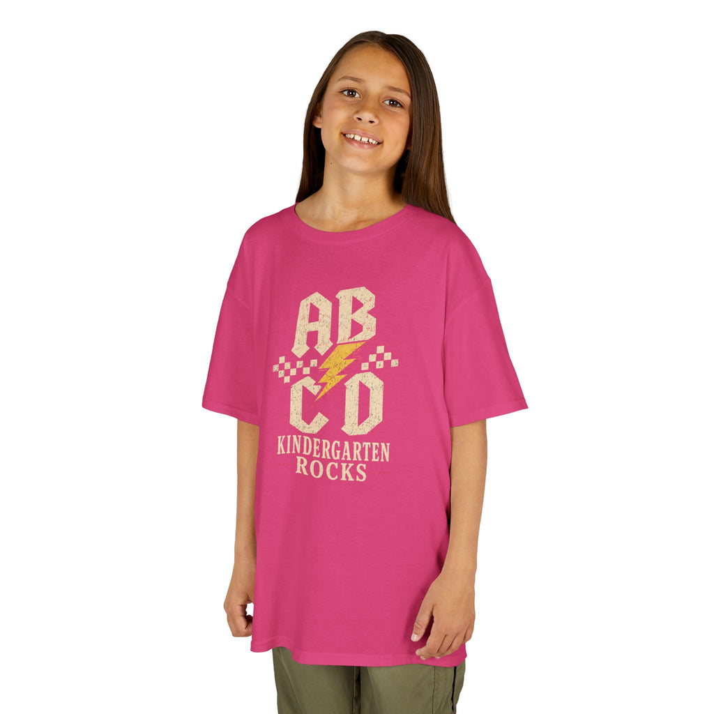 Kindergarten Rocks ABCD Youth T-Shirt | Retro Back-to-School Tee | Cr8tive Designs