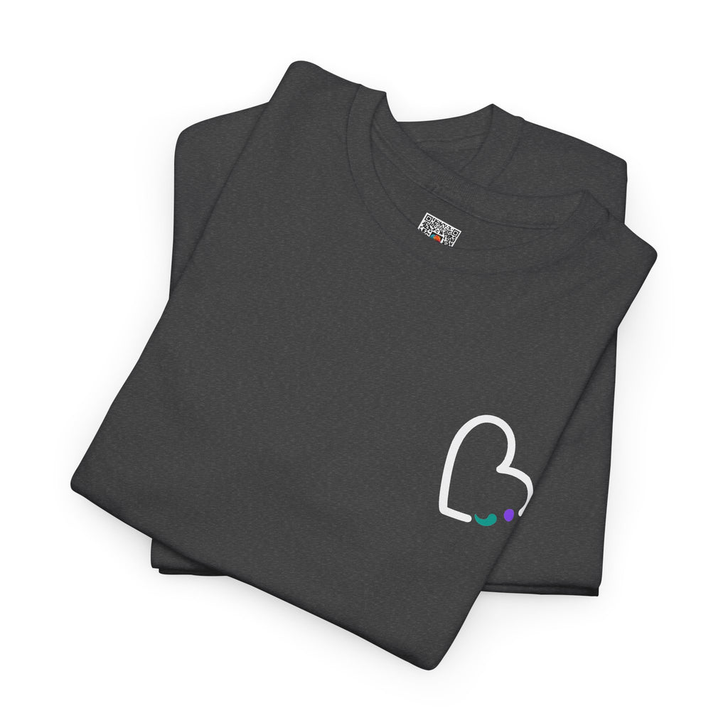 Heart Semicolon Pocket Print T-Shirt | Mental Health Awareness Graphic Tee | Cr8tive Designs