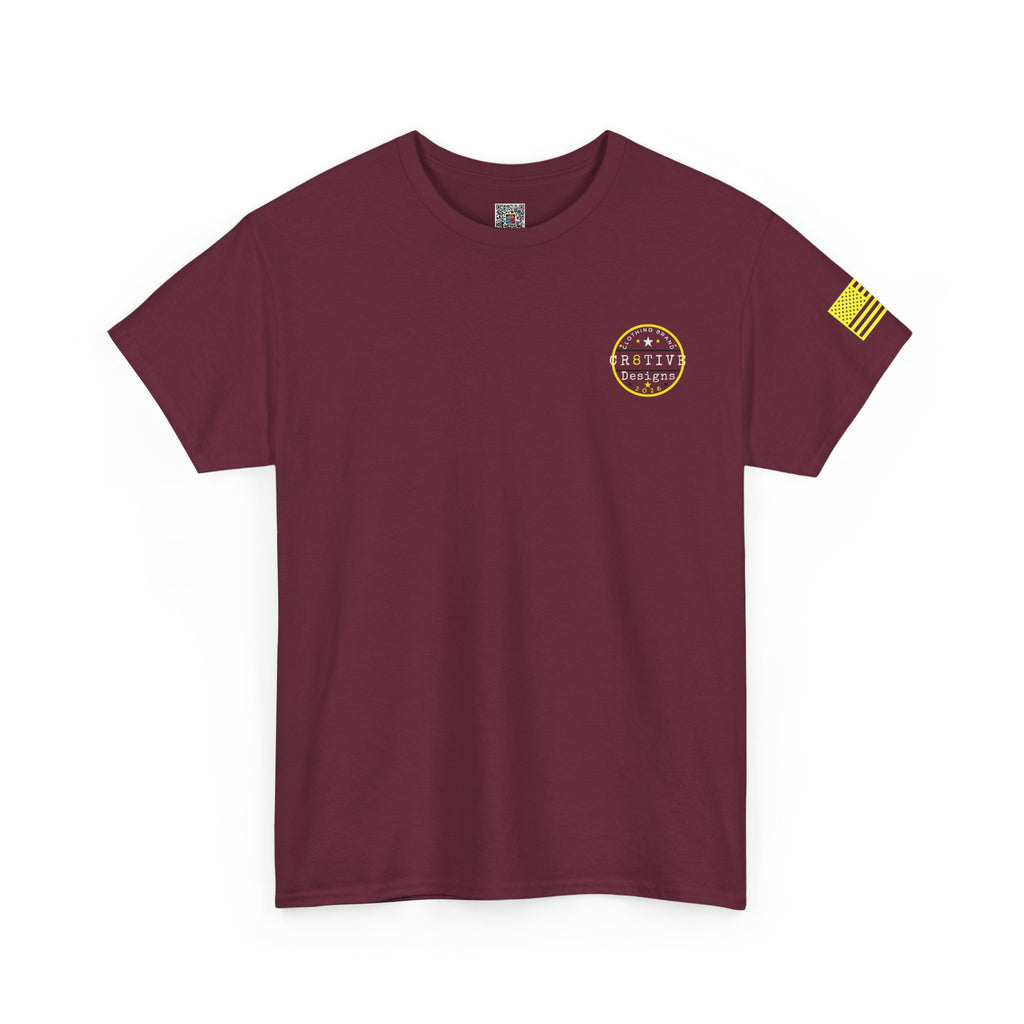 Yellow Logo Badge Graphic Tee/Cr8tive Designs