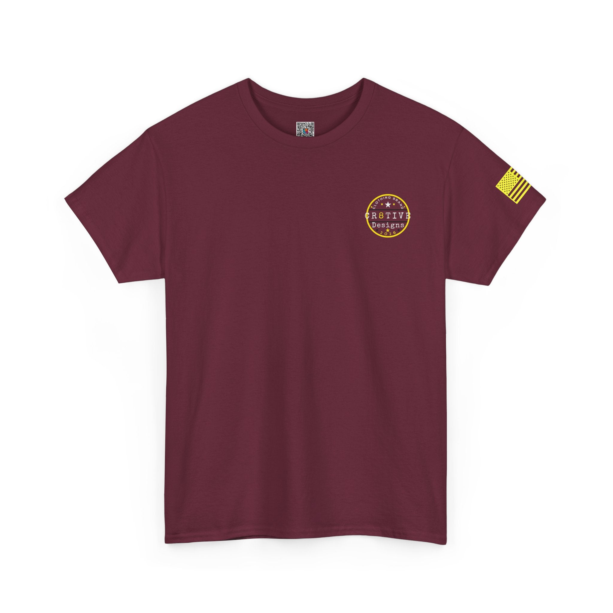 Yellow Logo Badge Graphic Tee/Cr8tive Designs