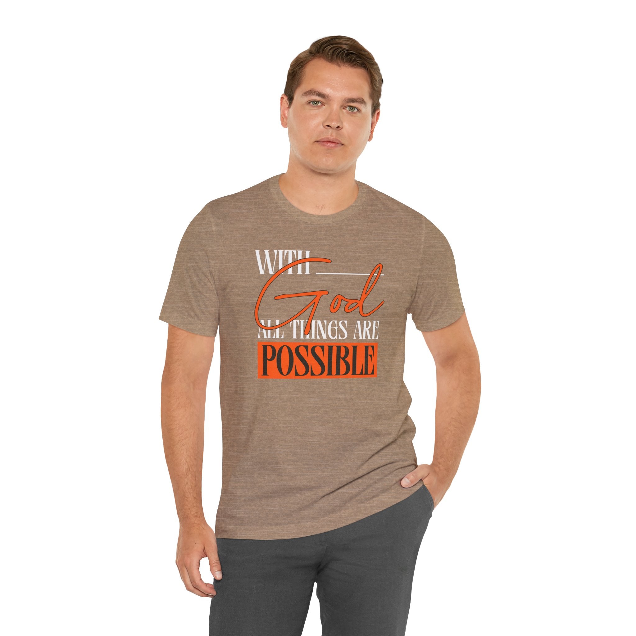 Inspirational 'With God All Things Are Possible' Graphic Tee| Cr8tive Designs