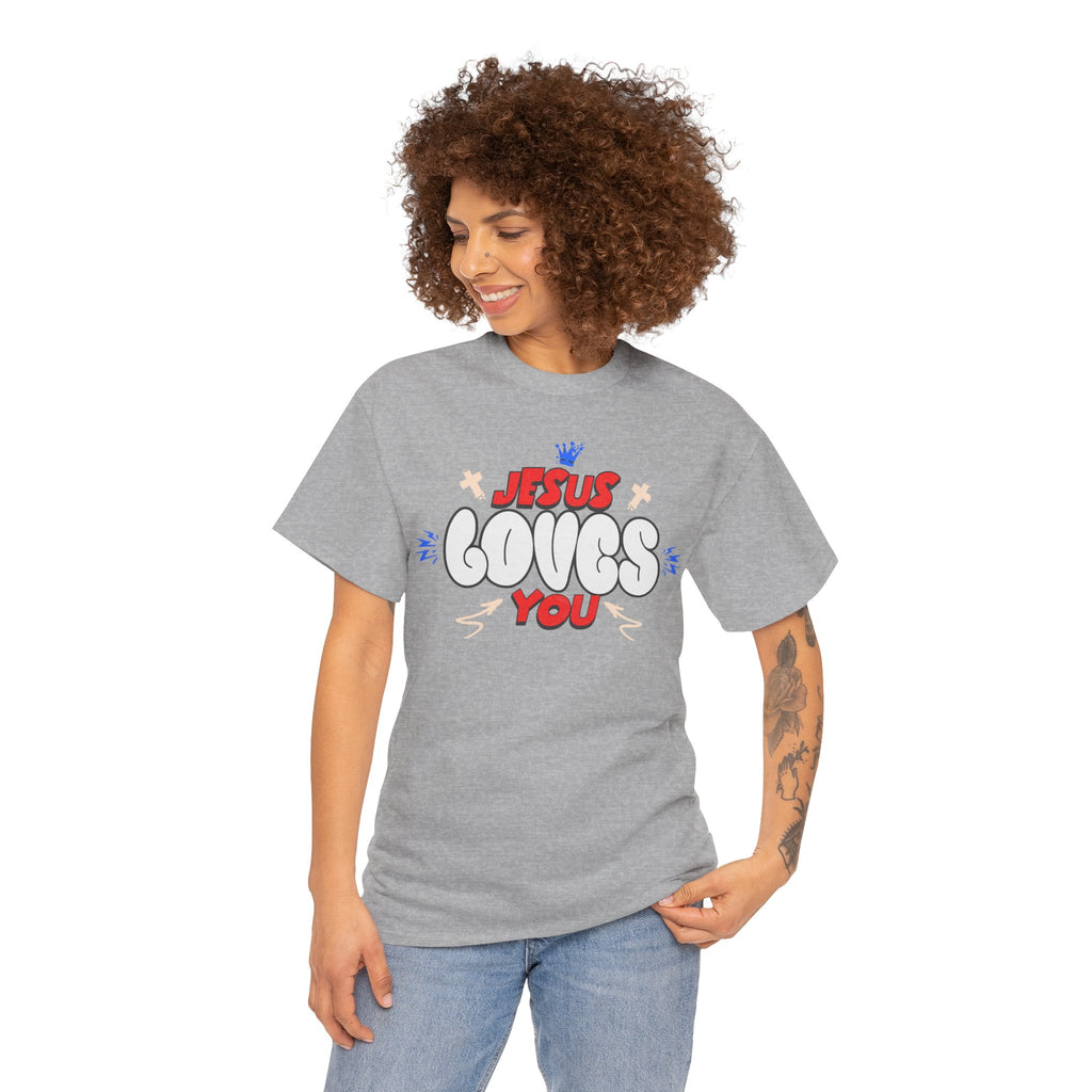 Jesus Loves You T-Shirt | Christian Faith Graphic Tee | Cr8tive Designs