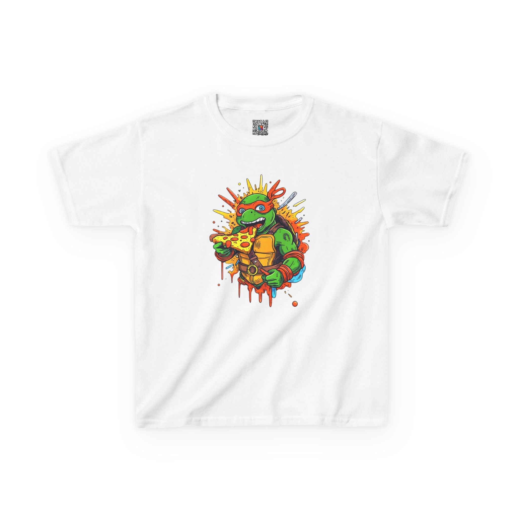 Pizza-Loving Ninja Turtle Youth Tee | Colorful Comic-Inspired T-Shirt | Cr8tive Designs