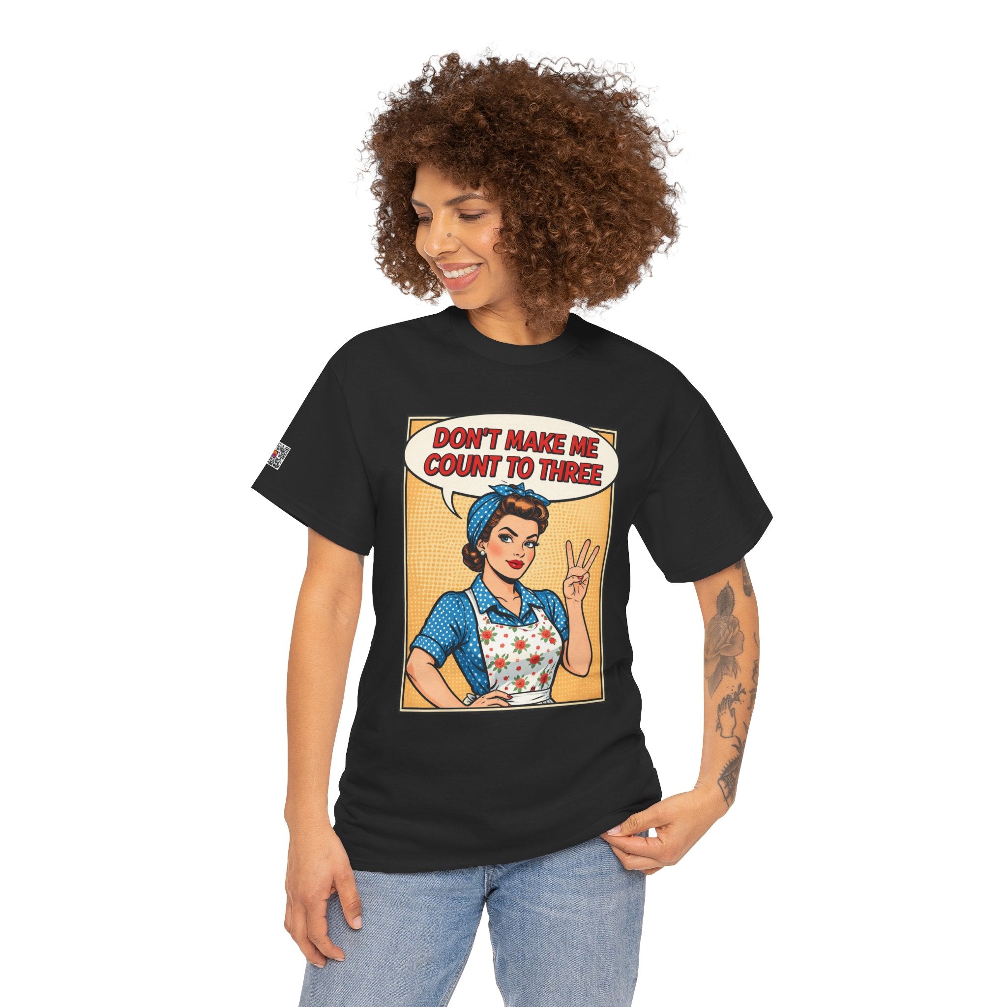 Don’t Make Me Count to Three Mom Shirt | Vintage Style Mom Life Tee | Funny Graphic | Cr8tive Designs
