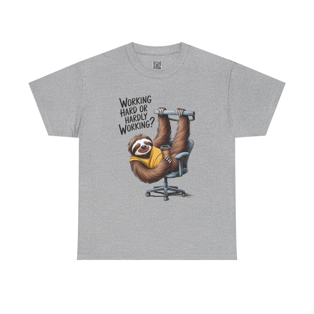 Working Hard Funny Sloth Humor T-Shirt | Cr8tive Designs