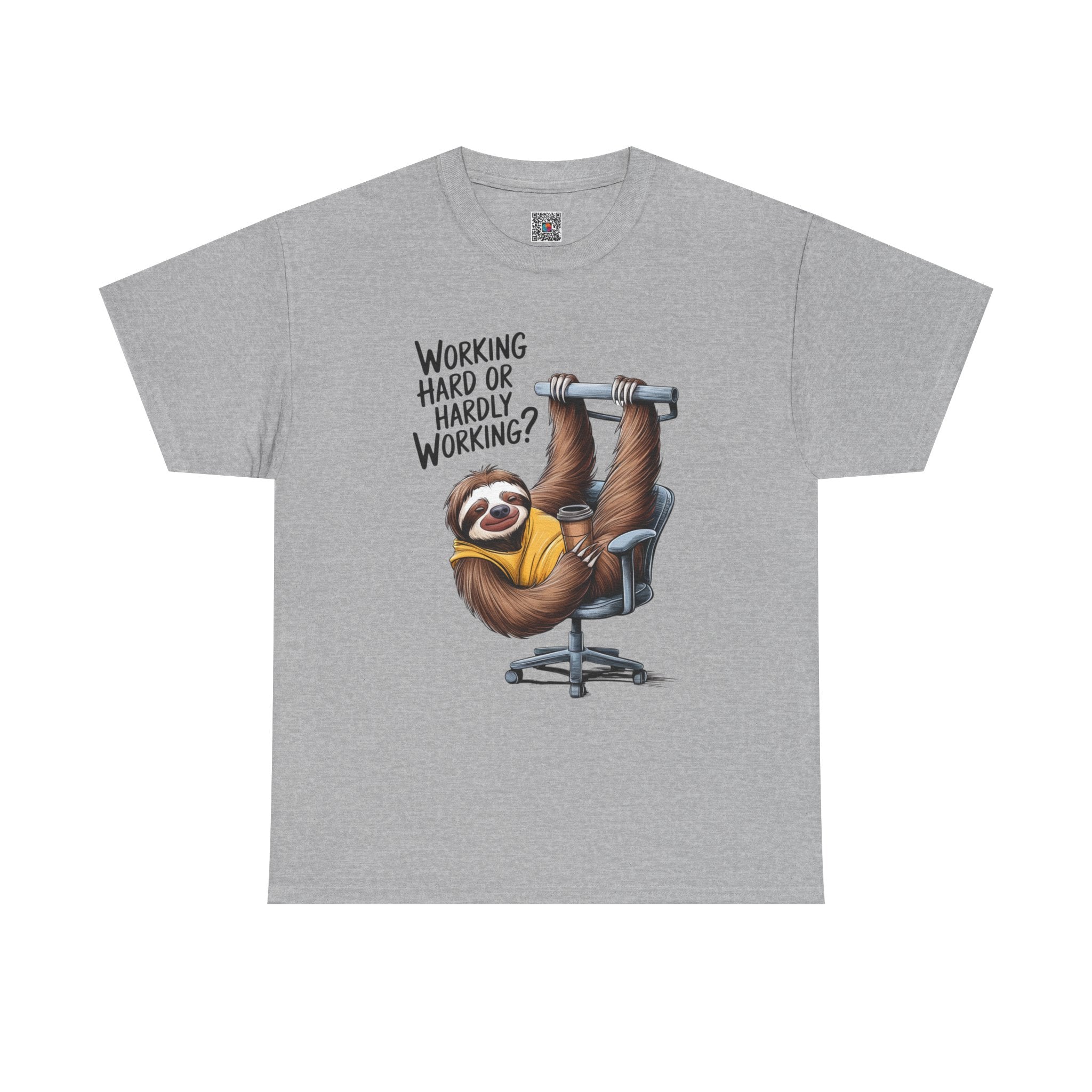 Working Hard Funny Sloth Humor T-Shirt | Cr8tive Designs