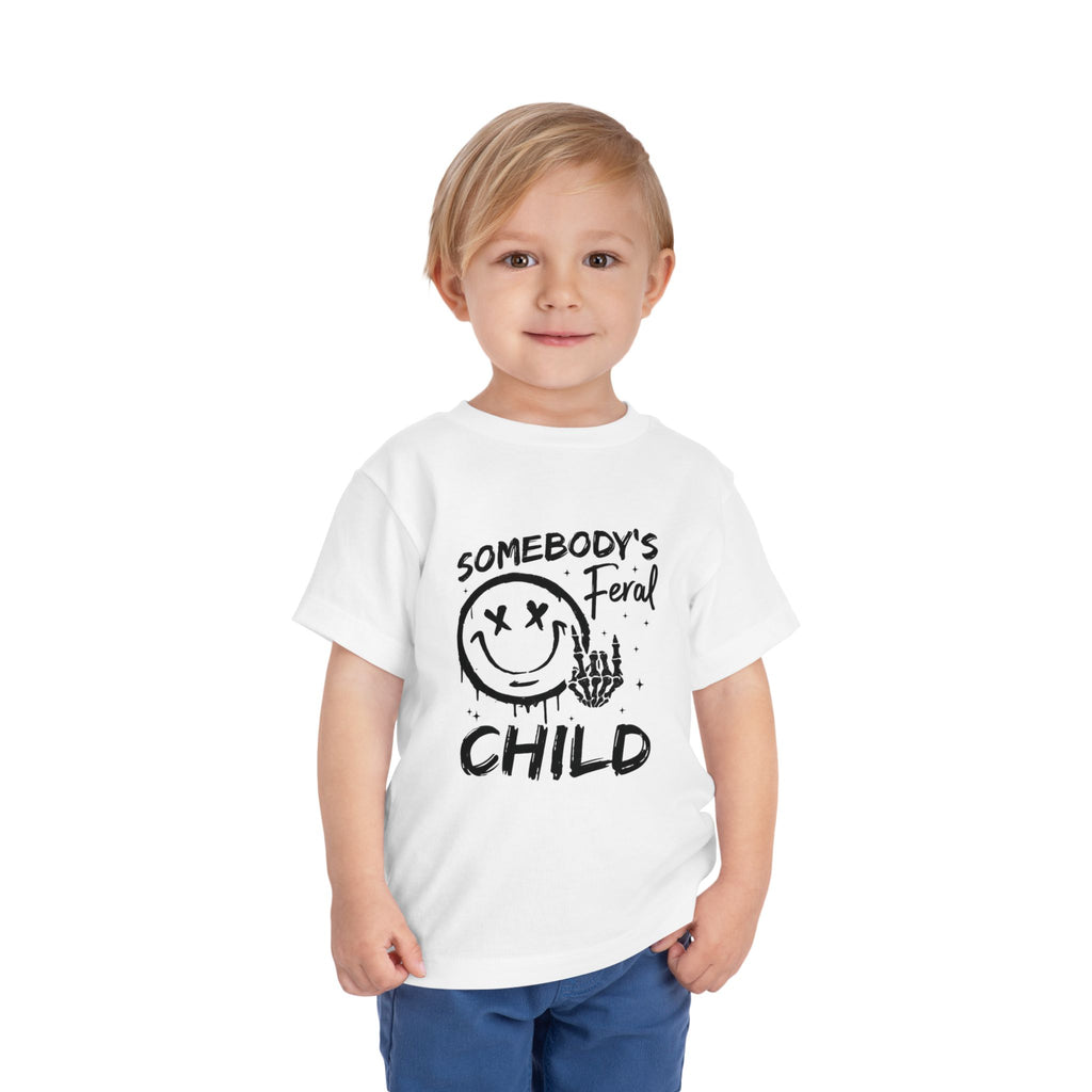 Somebody’s Feral Child Toddler Tee | Funny Wild Kid T-Shirt | Cr8tive Designs