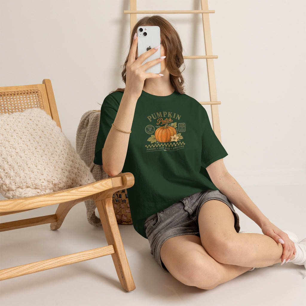 Farm Fresh Pumpkin Patch Tee | Retro Country Harvest Graphic T-Shirt | Cr8tive Designs