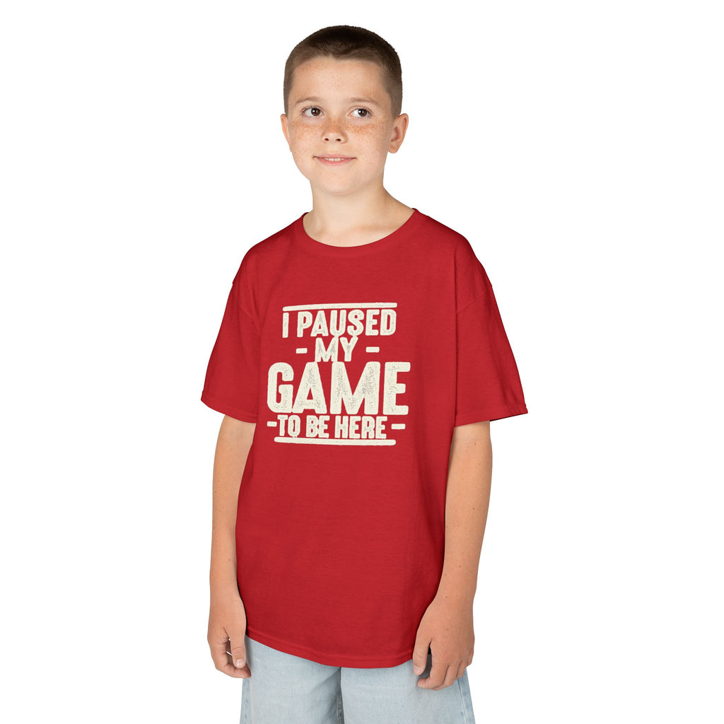 I Paused My Game to Be Here | Funny Youth Gamer T-Shirt | Cr8tive Designs