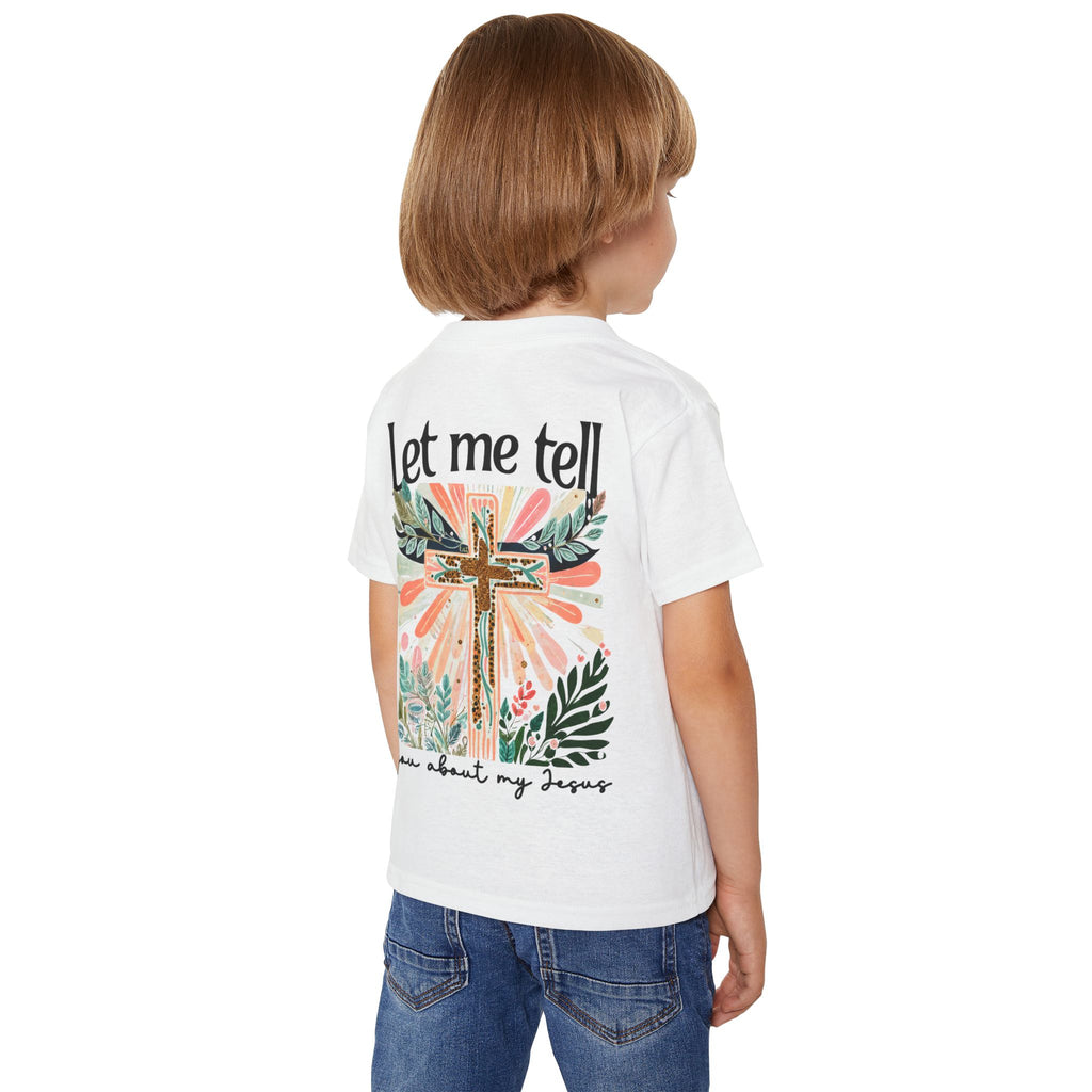 Let Me Tell You About My Jesus | Floral Cross Faith Shirt | Cr8tive Designs