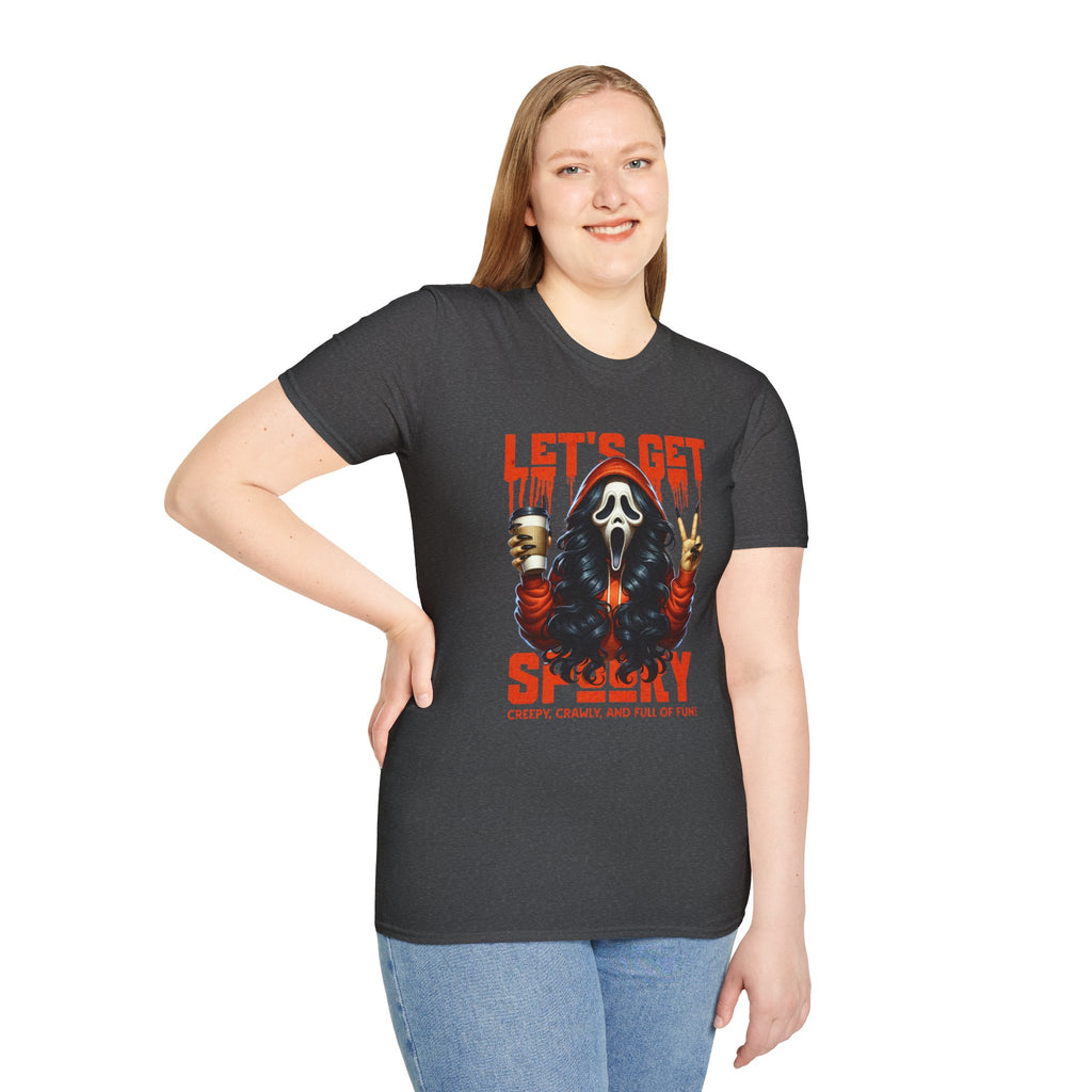 Let's Get Spooky T-Shirt | Horror Mask Halloween Graphic Tee | Cr8tive Designs